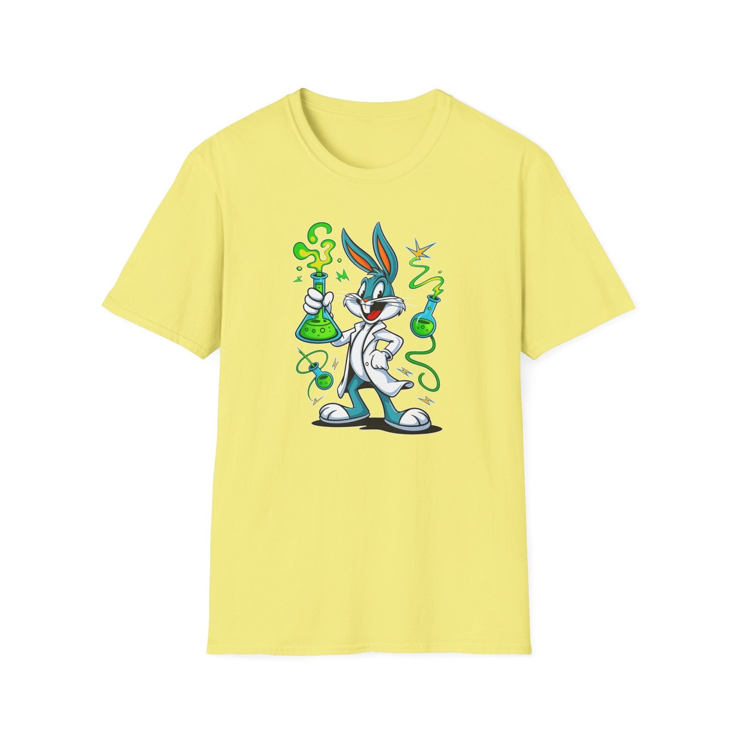 Cartoon Bunny Graphic Unisex Cotton Animal Animation Artwork Design Tee 7
