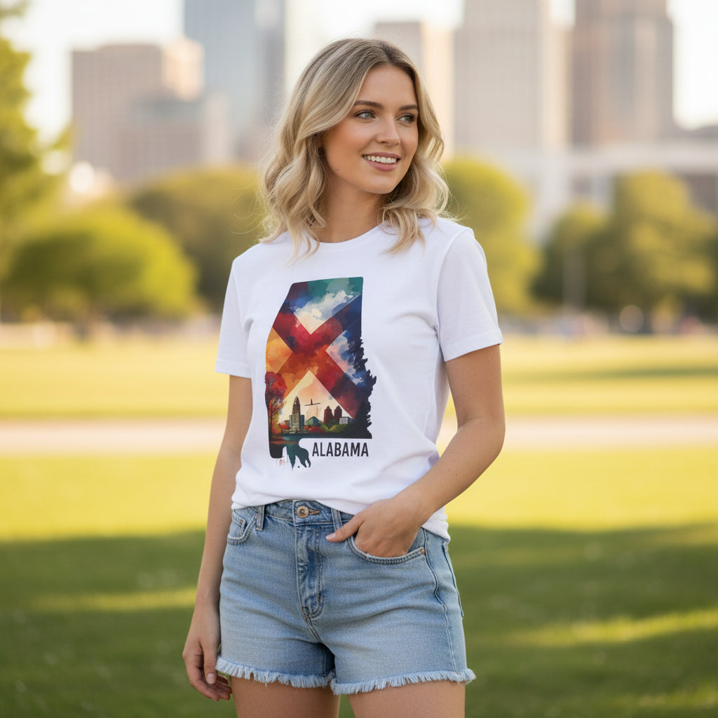 Alabama Graphic Unisex 100 Cotton T‑Shirt 1