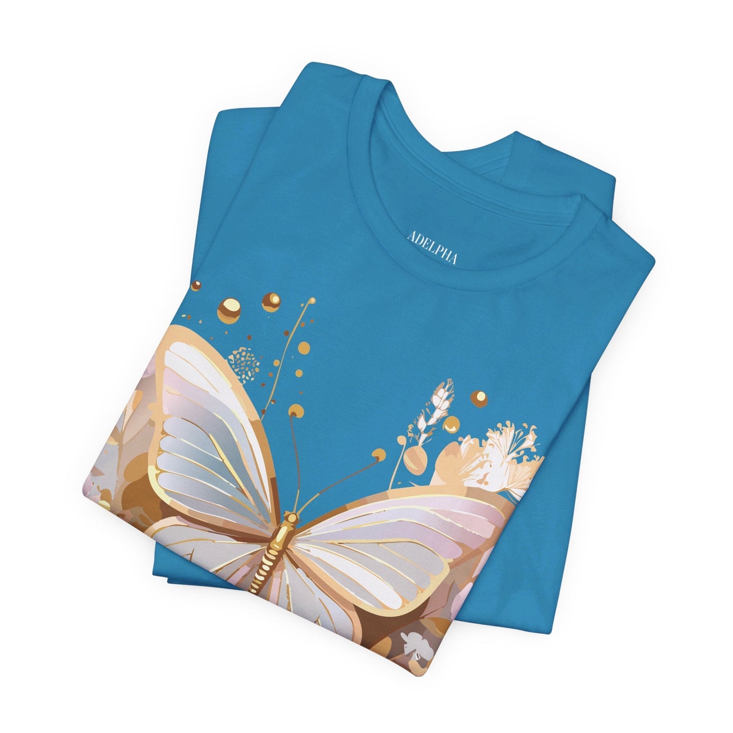 Unisex Graphic Tee With Adelpha Artwork Vintage Butterfly Inspired Art Design Tee