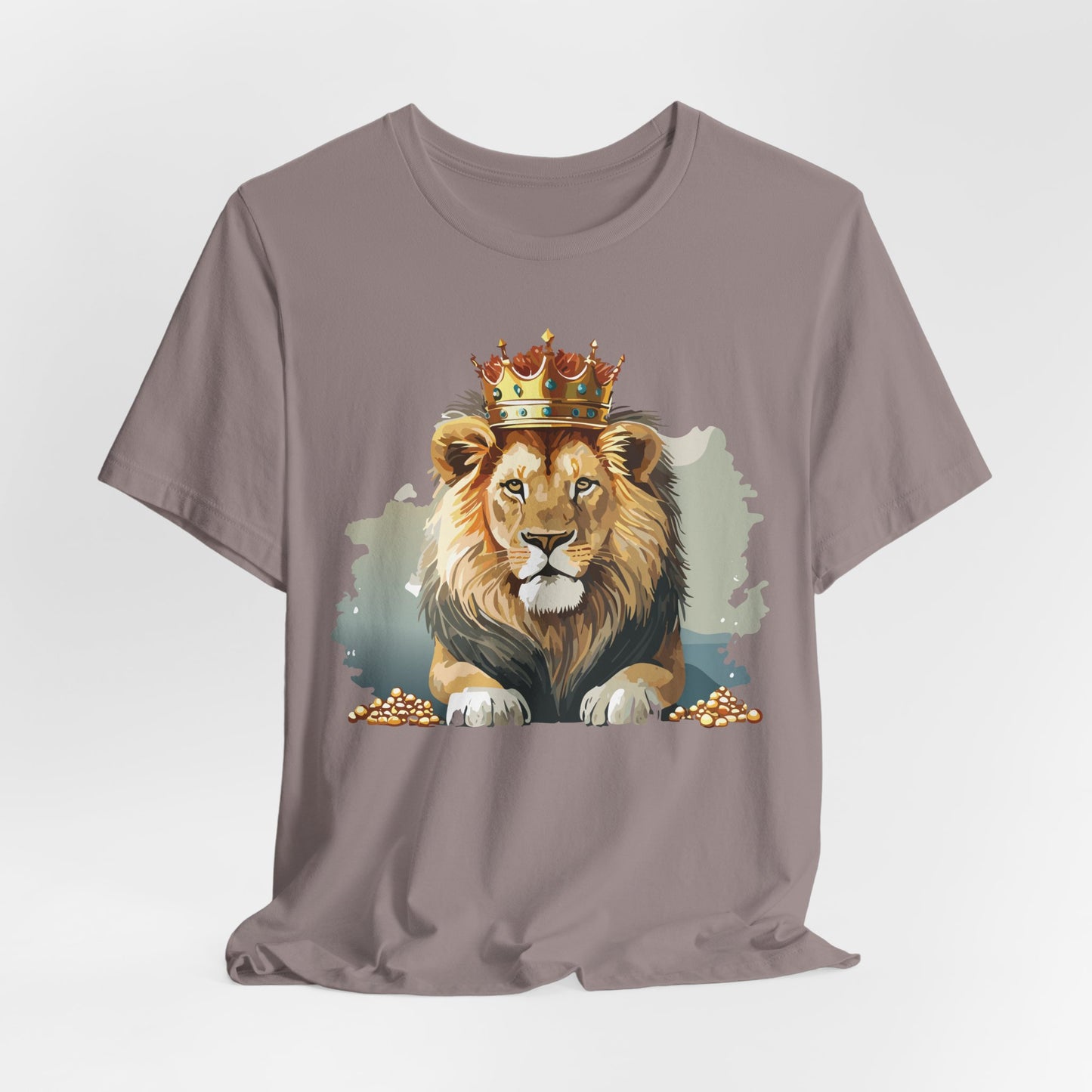 Majestic Lion Crown T-shirt, Animal Shirt, Lion Tee, Unisex Top, Birthday Gift, Shirt with Animal design