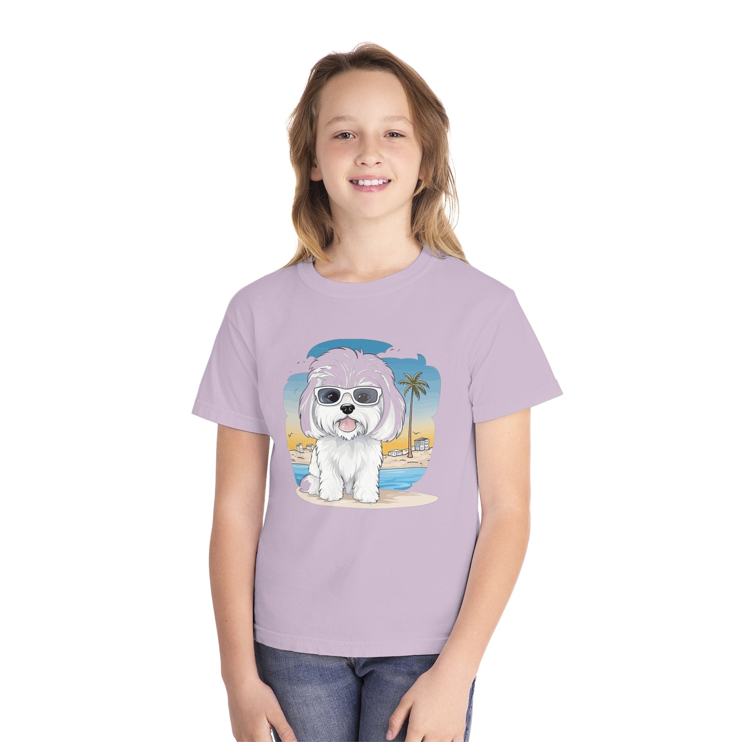 Youth Tee Shirt with Little Dog