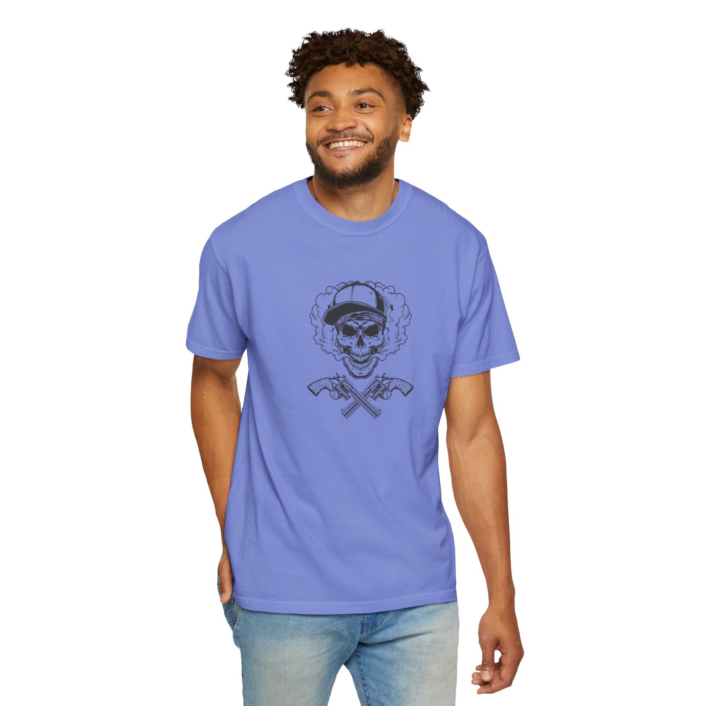 Unisex Cotton Tee Shirt with Skull