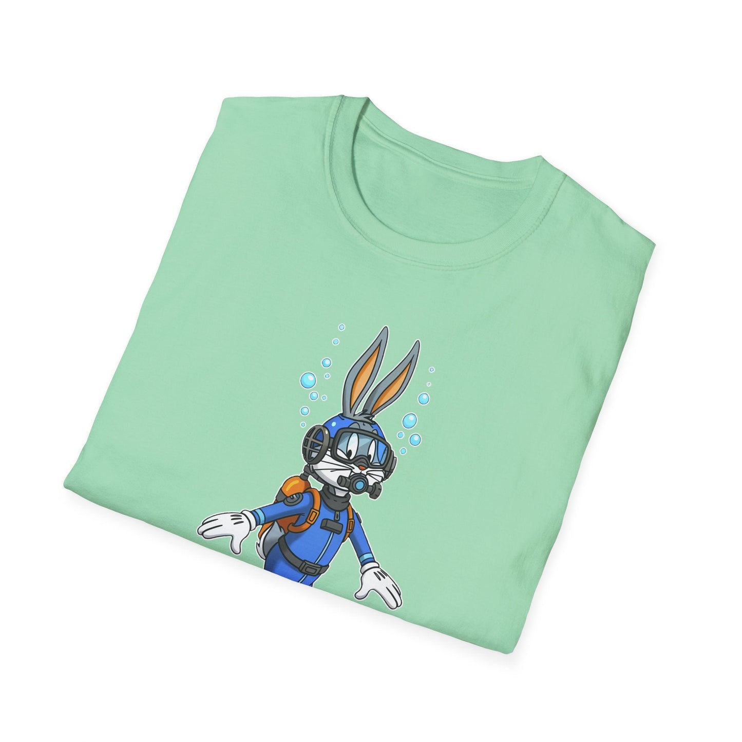 Cartoon Bunny Graphic Unisex Cotton Animal Animation Artwork Design Tee 16
