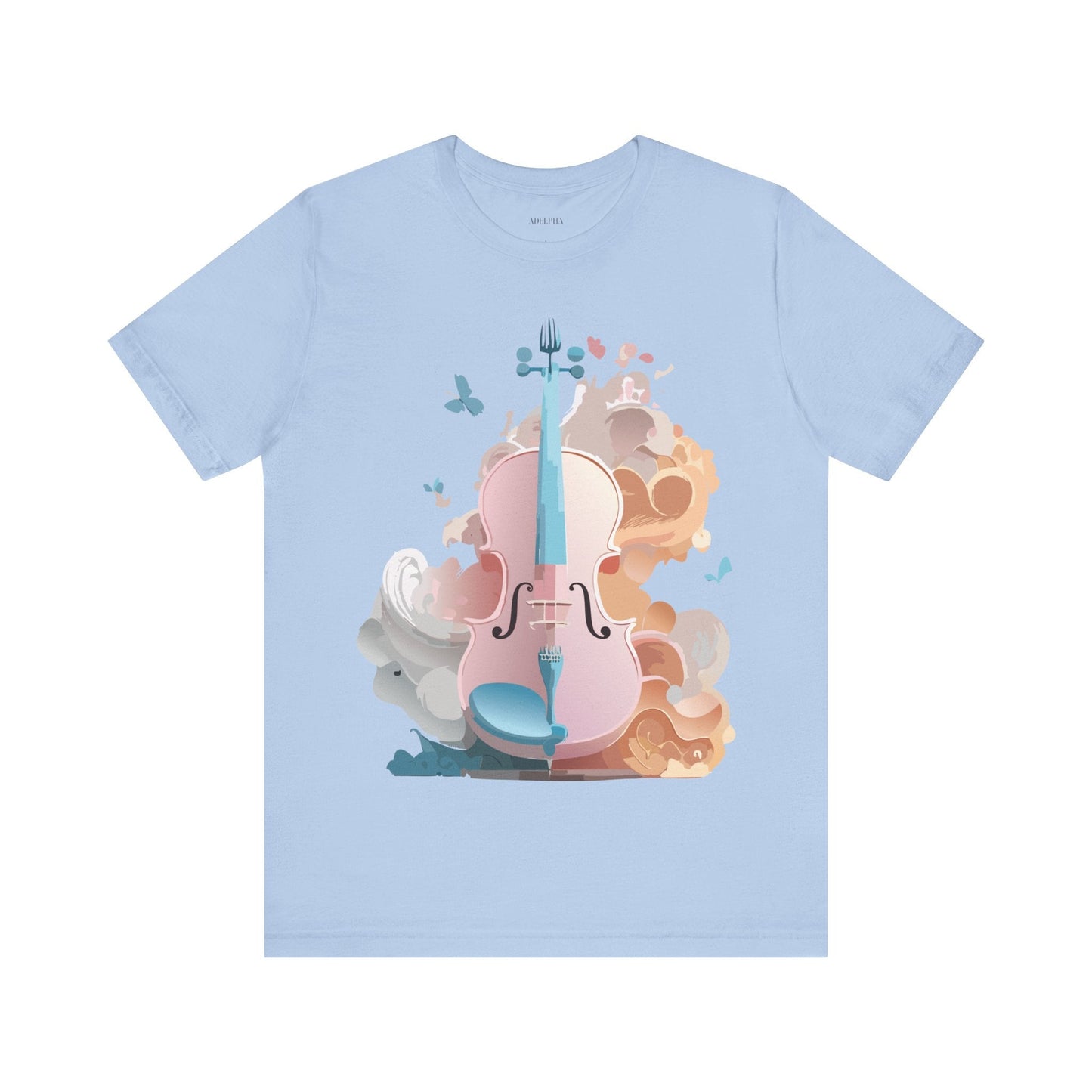 Music Graphic Unisex 100 Cotton Vintage Art with Musical Elements Tee 7