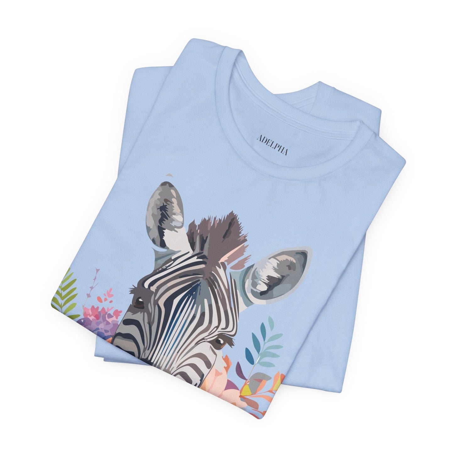 Zebra Graphic Unisex 100 Cotton Vintage Animal Art T-Shirt 1