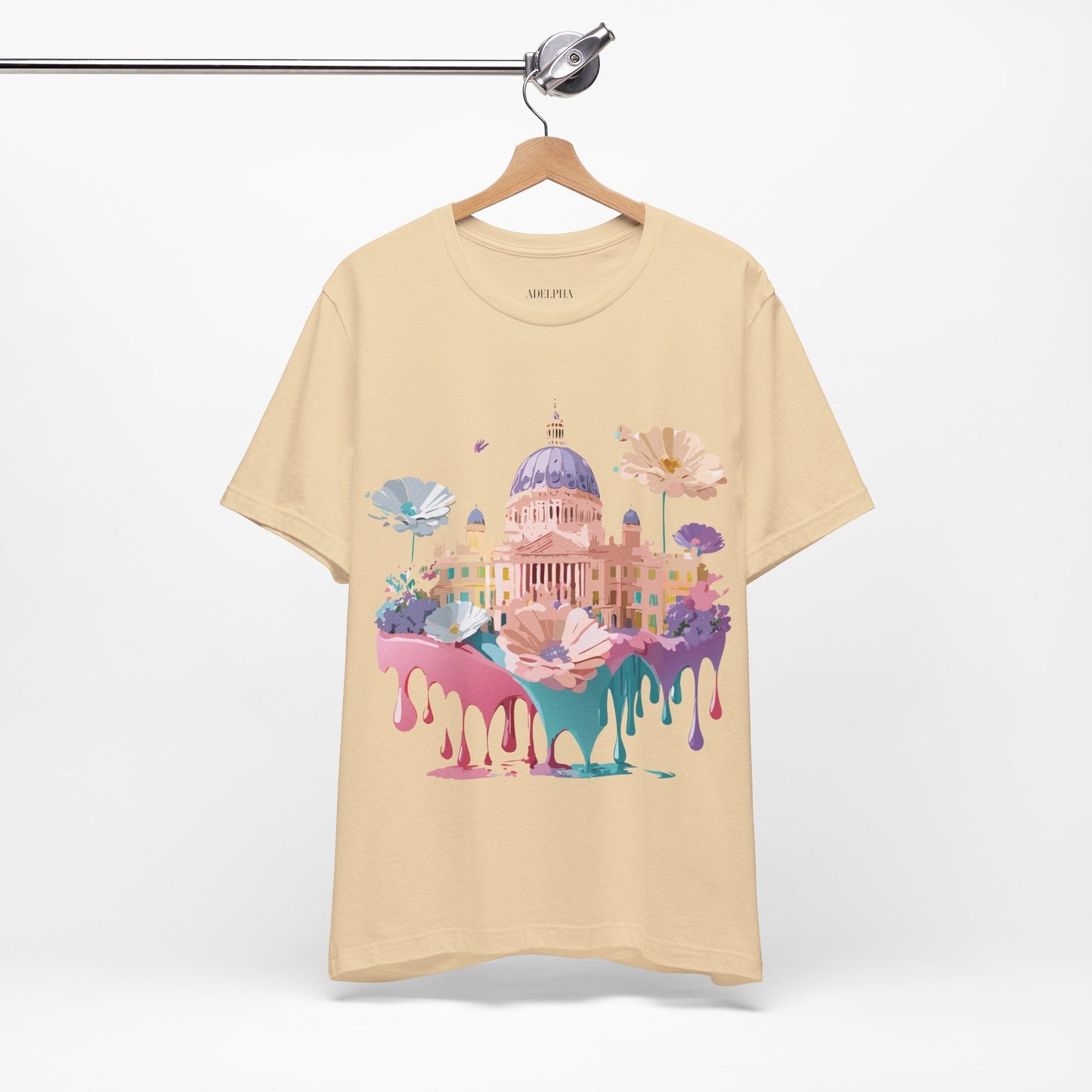 Madrid Tourist Shirt Unisex Graphic Tee With Vintage Adelpha Art Design Short Sleeve
