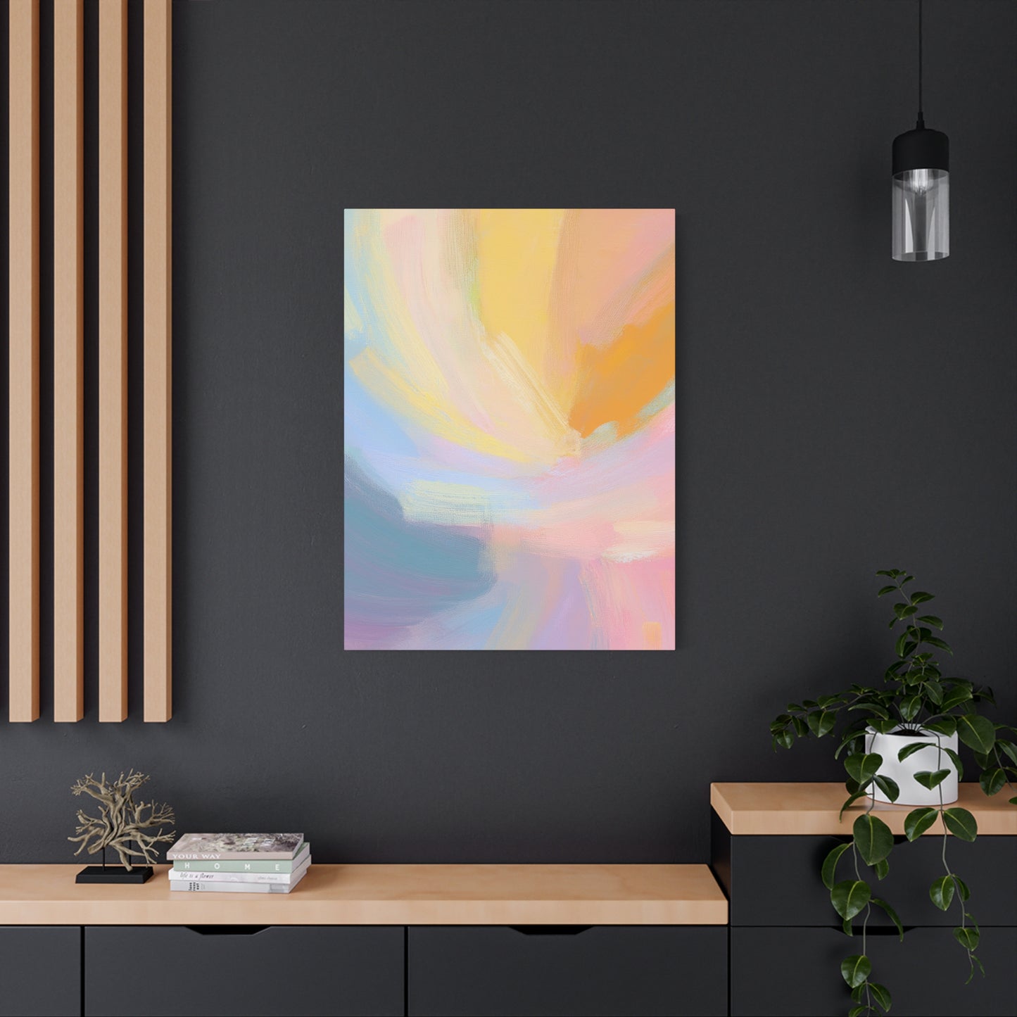 Abstract Pastel Painting Print Canvas 20x24,20x30,24x30 24x32,24x36,30x40 32x48,36x48,40x60 Pine-Wood Inner Frame ABS-95