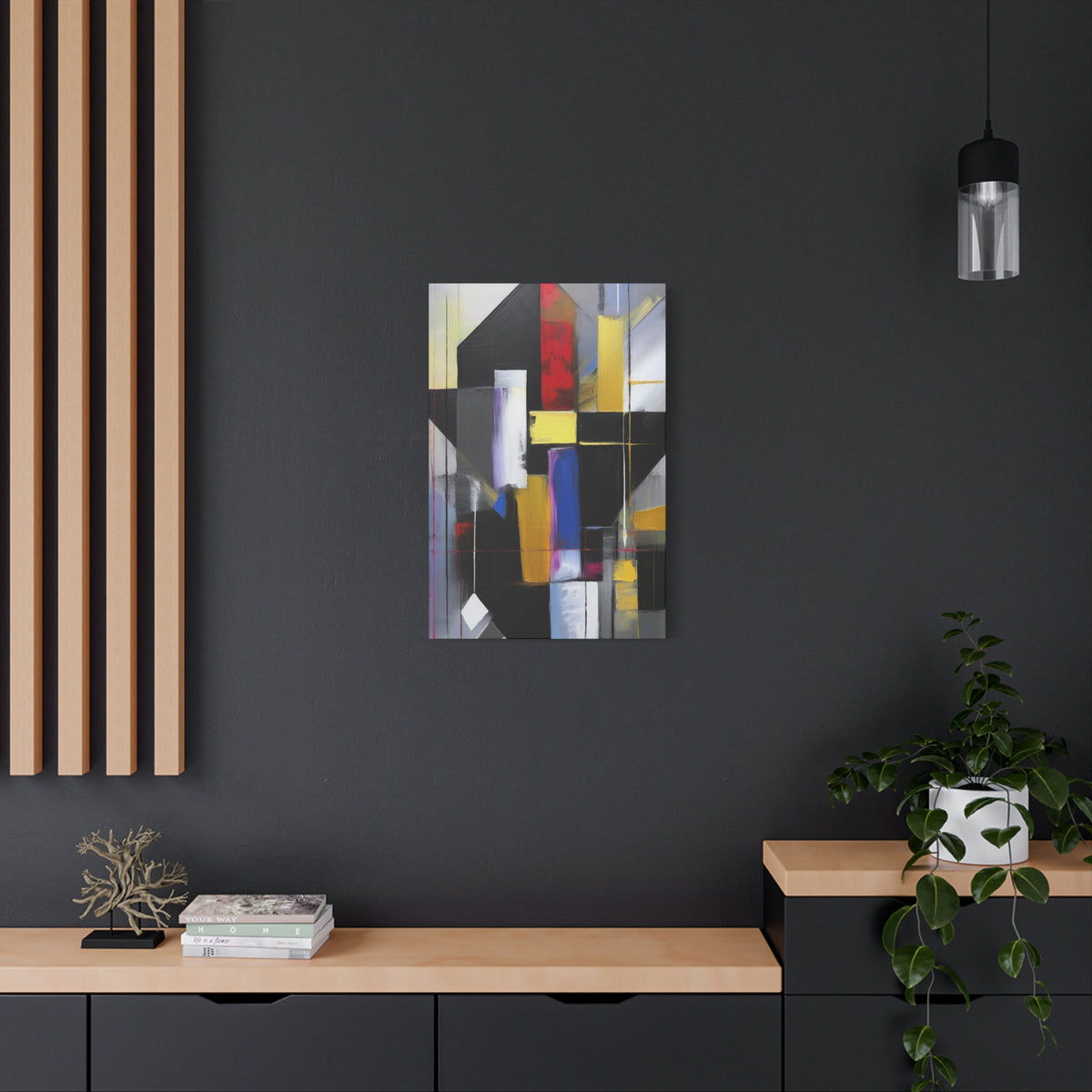 Abstract Geometric Painting Print Canvas 20x24,20x30,24x30 24x32,24x36,30x40 32x48,36x48,40x60 Pine-Wood Inner Frame ABS-36