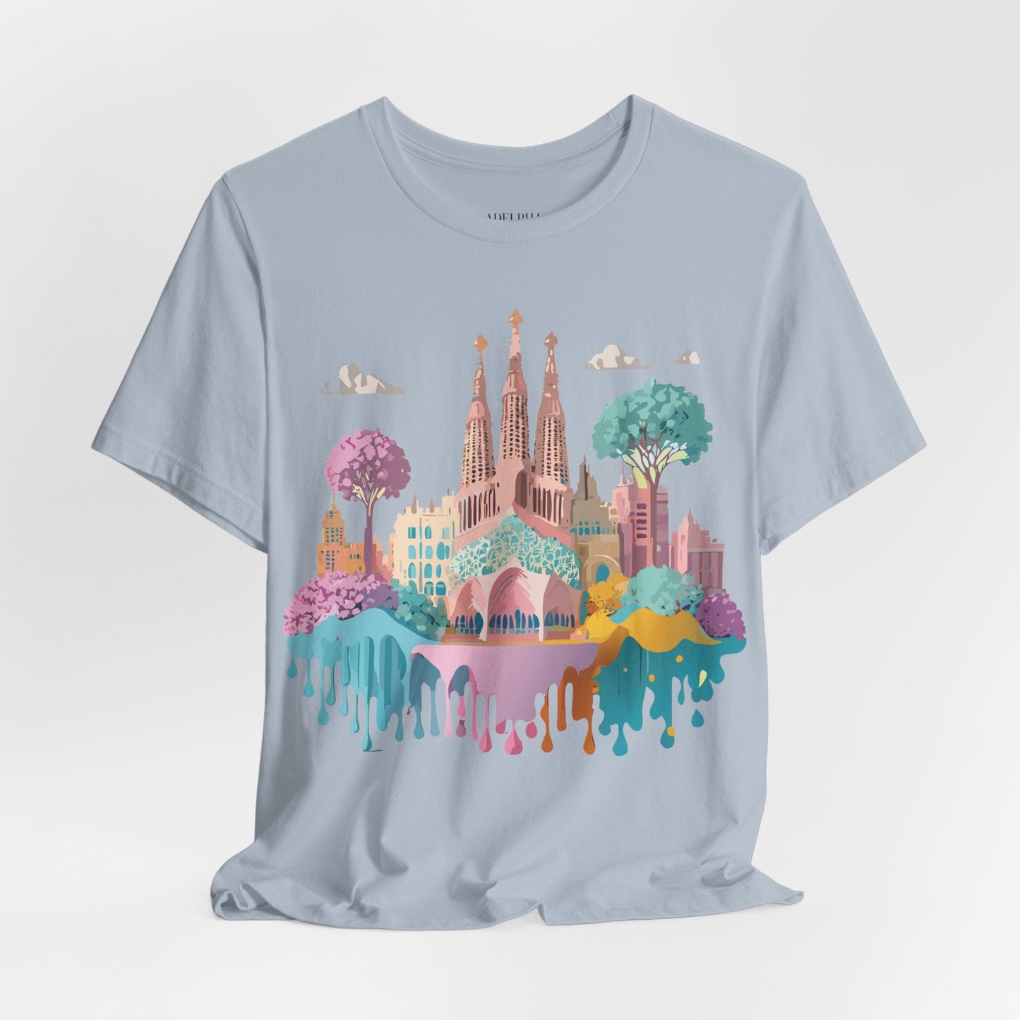 Unisex Graphic Tee With Original Vintage Inspired Artwork By Adelpha Barcelona Style