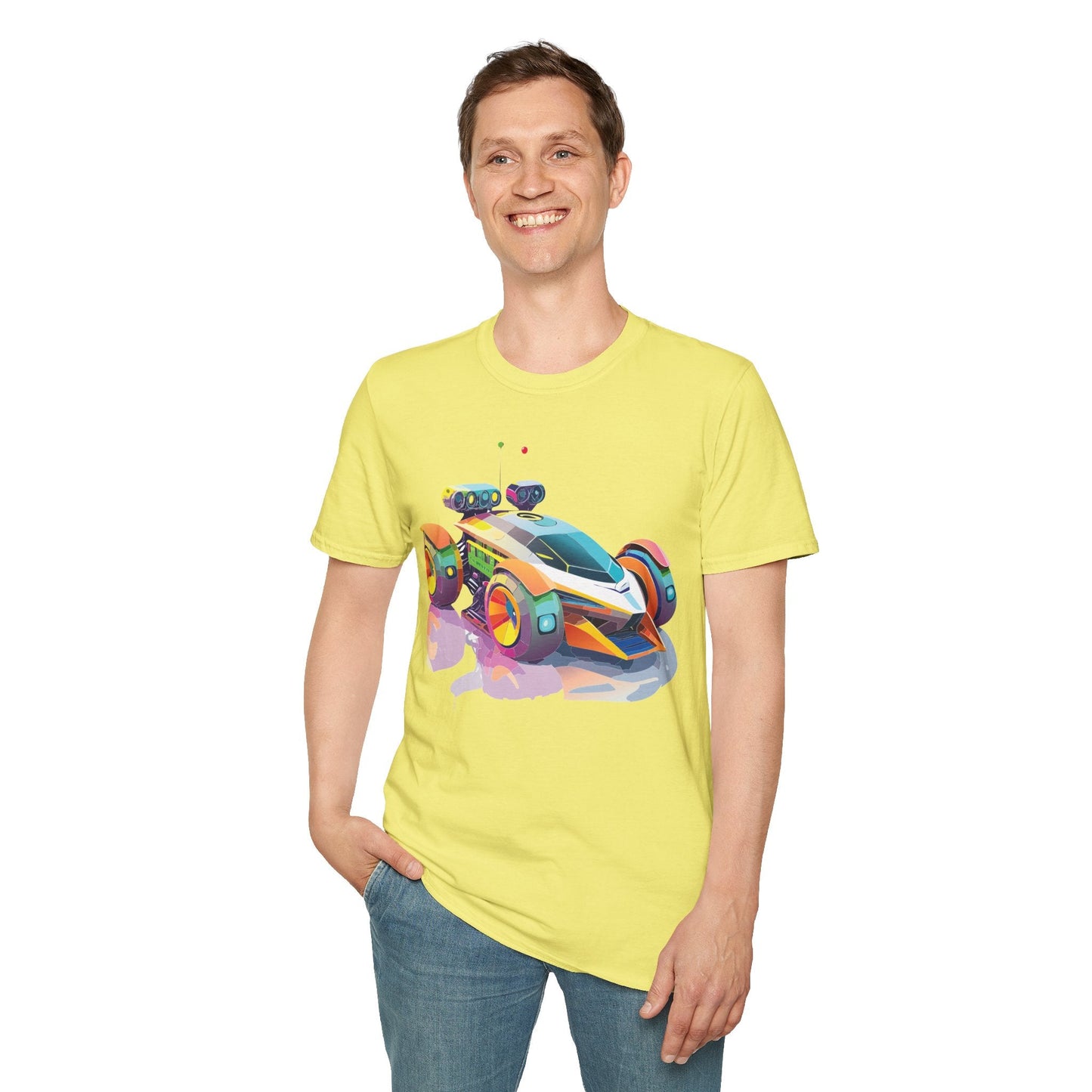 Car T Shirt Unisex Softstyle Tee With Cars Art Design Hot Wheels Edition Premium Cotton