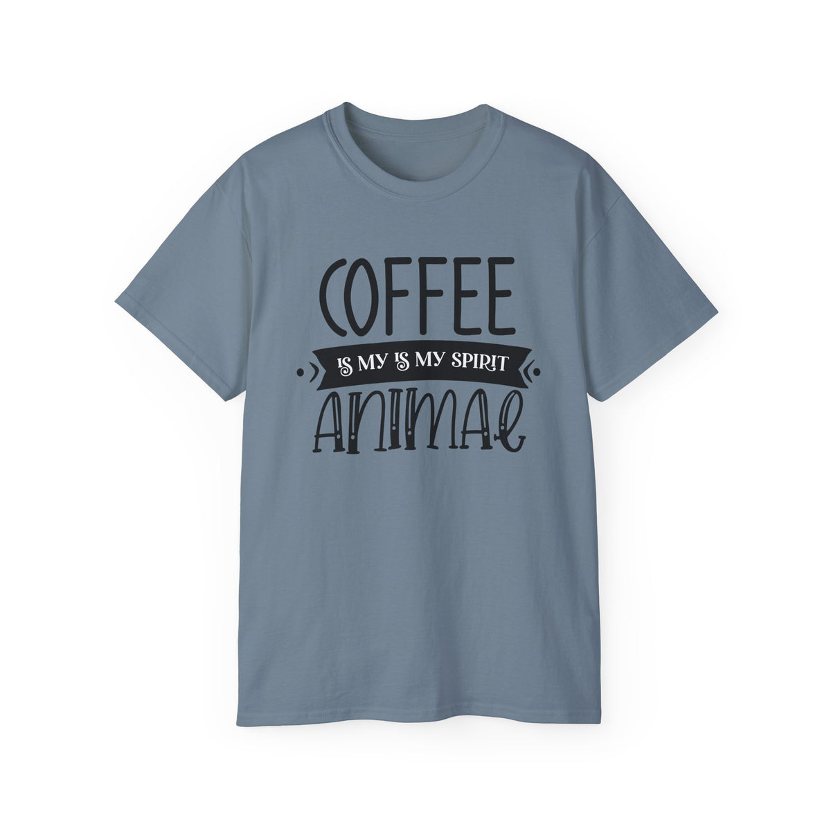 Coffee Is My Spirit Animal Tee | Funny Coffee Shirt, Typography Design