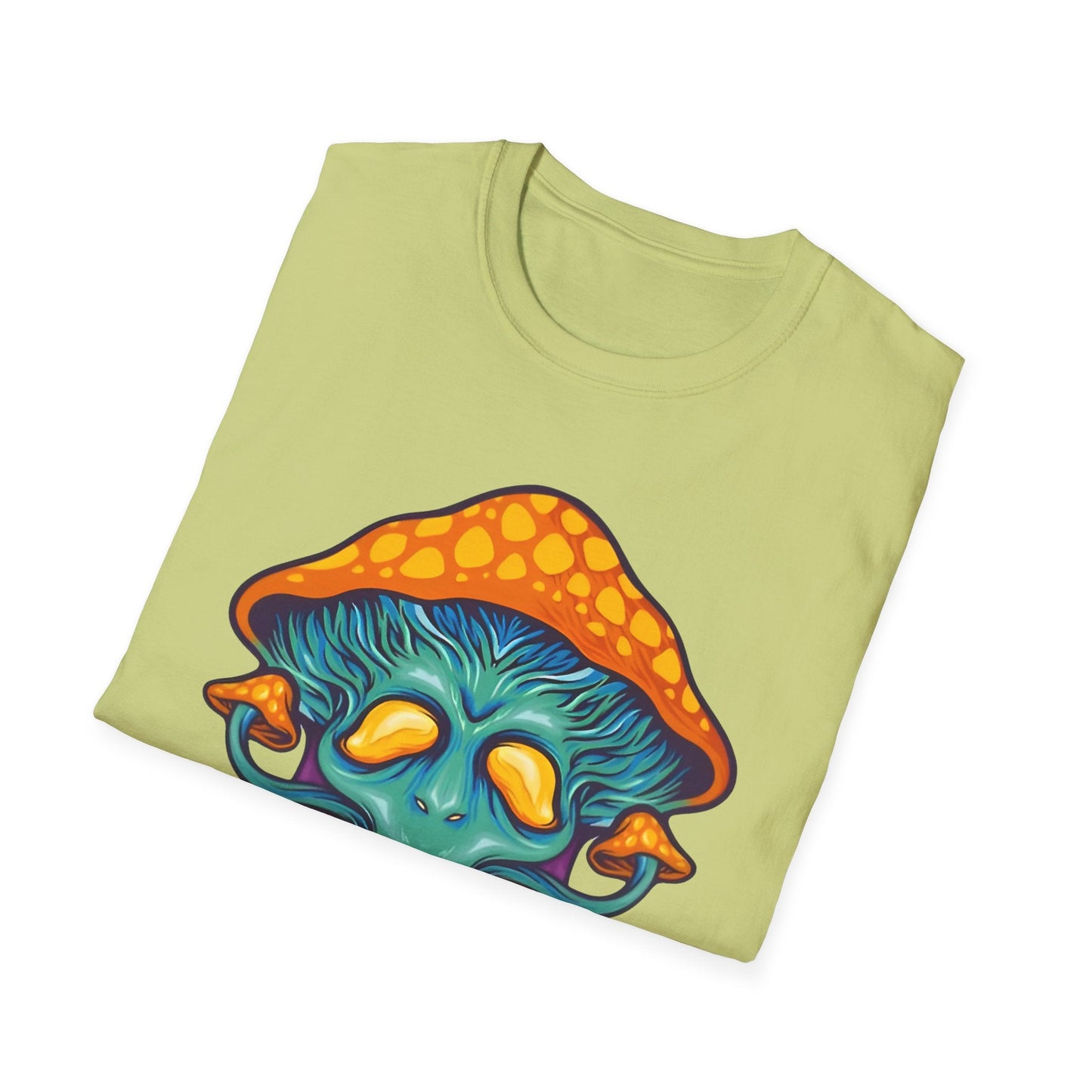 Mashroom T Shirt Unisex Funny Mushroom Design Tee 100 Percent Cotton Softstyle Collection