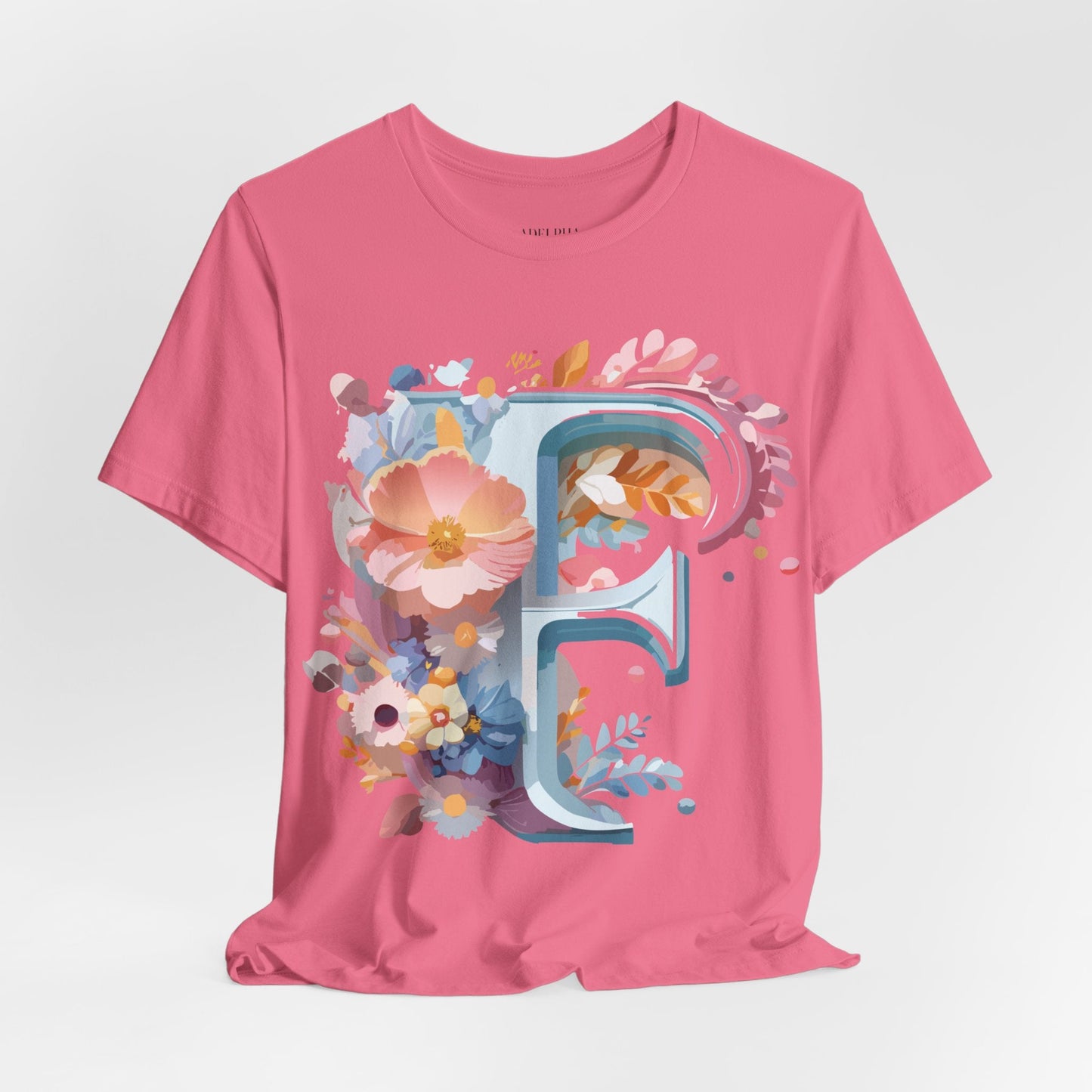 Letter F Shirt Unisex Graphic Tee Jersey Short Sleeve by Adelpha Vintage Inspired Art Design