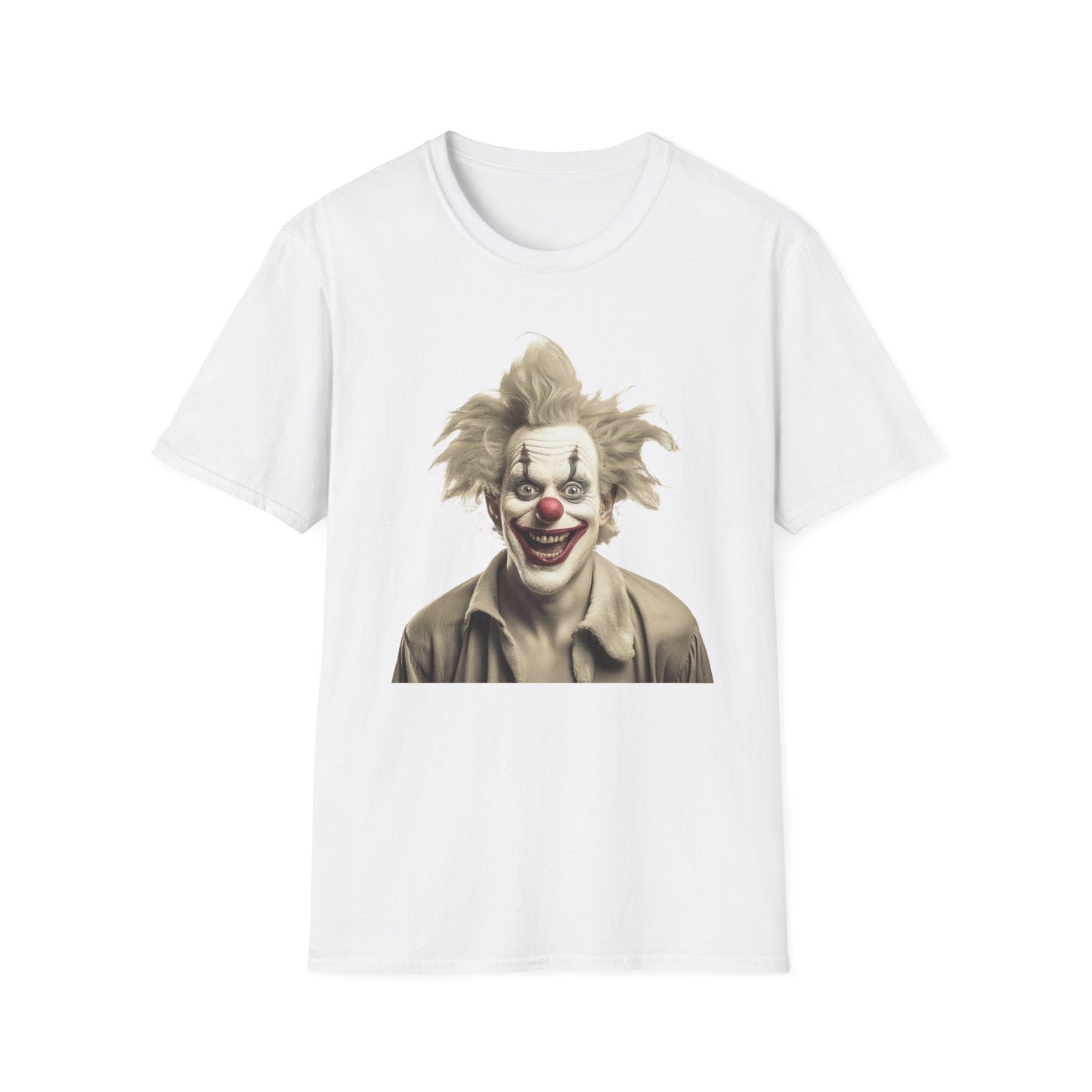 Clown Shirt Unisex T Shirt Funny Man Circus Shirt Scary Man Shirt Softstyle Gildan 64000