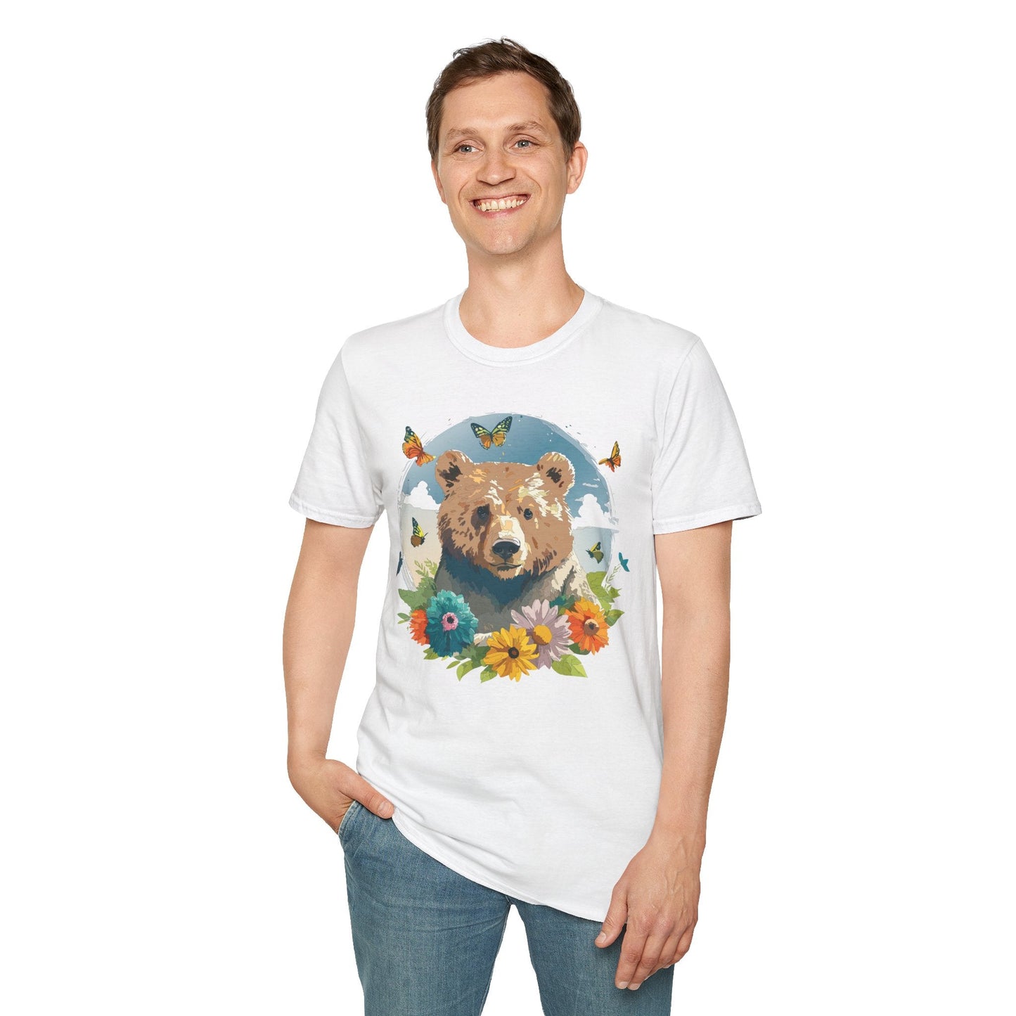 Bear T Shirt Unisex Teddy Bear Tee Softstyle 64000 Ring Spun Cotton Tee Lightweight Breathable