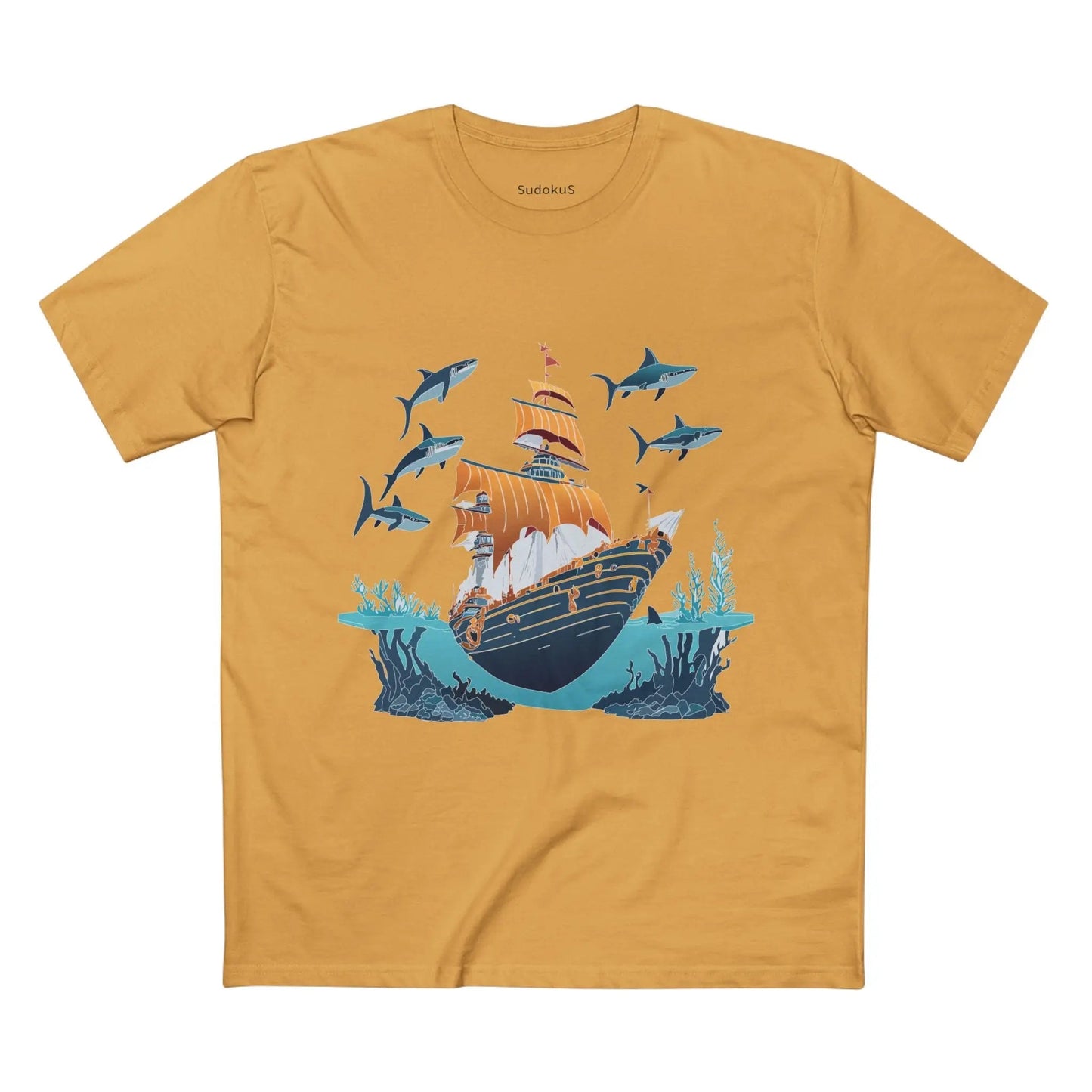 Ocean Coast Graphic Unisex 100 Cotton Staple Tee 27