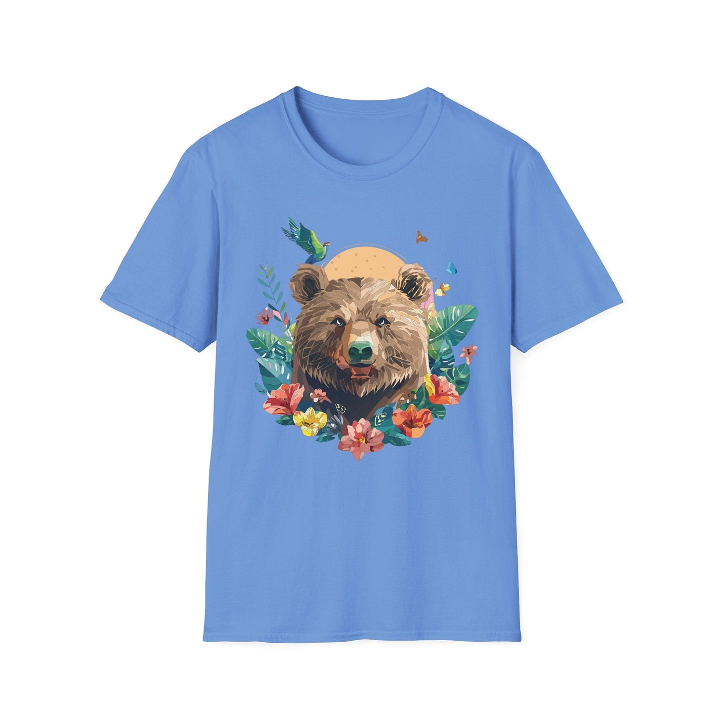 Bear T Shirt Unisex Graphic Tee Bear Lover Gift 100 Percent Ring Spun Cotton Softstyle 64000 Gildan