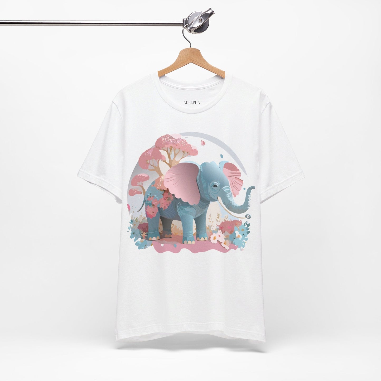 Elephant Graphic Unisex 100 Cotton Jersey Vintage Art Design Tee 17