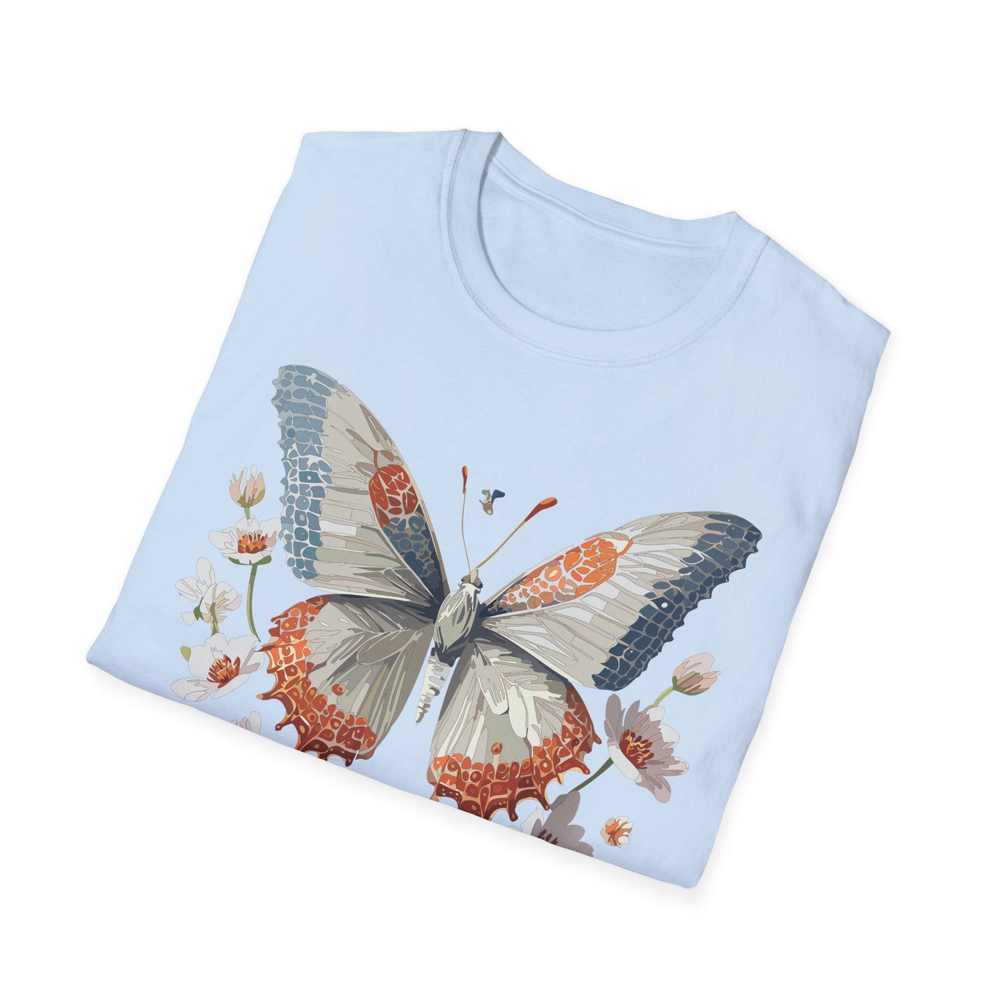 Butterfly Shirt Unisex Short Sleeve Cotton Tee Monarch Design For Men Women Comfort