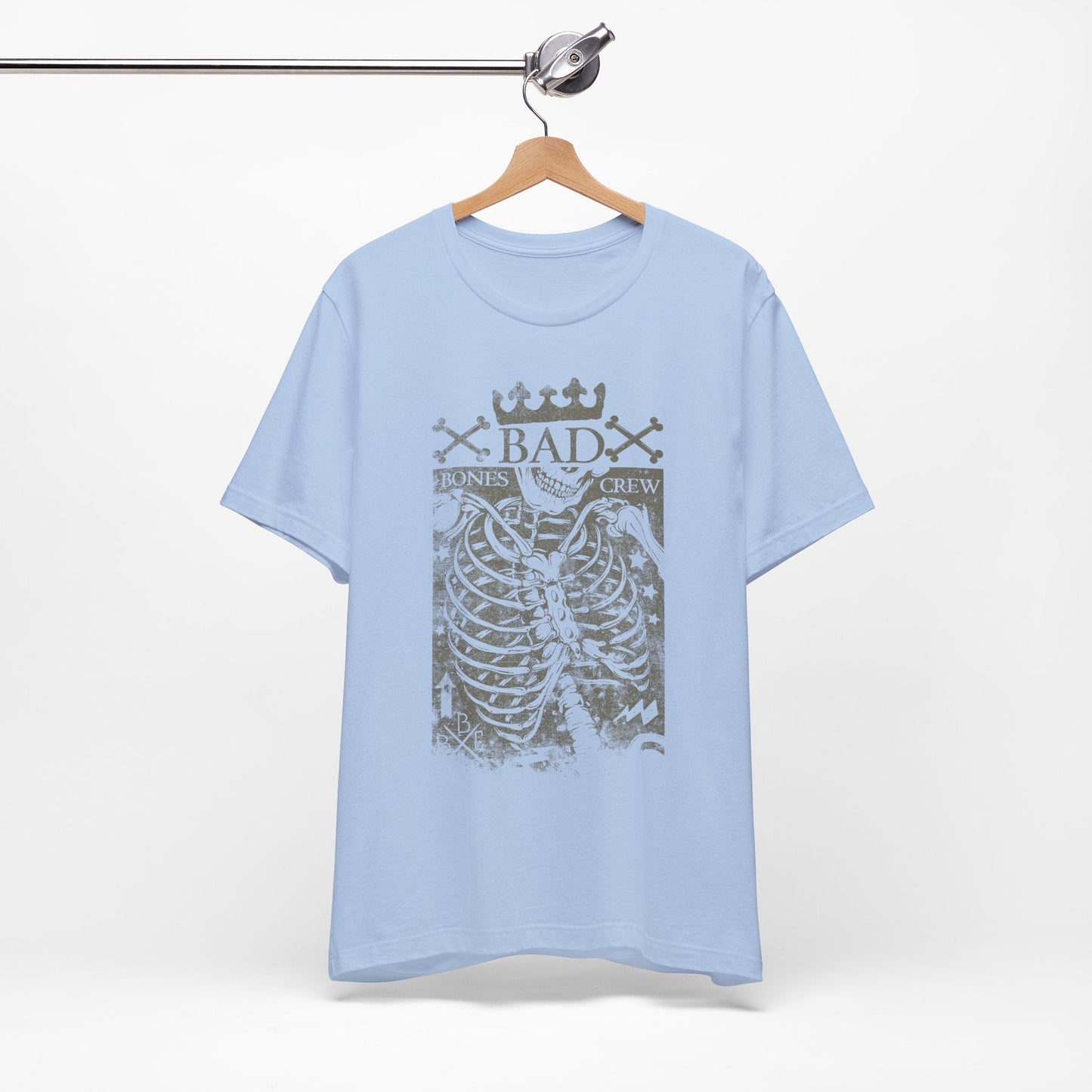 Skeleton Ribcage Tee Bones Crew Graphic Shirt A-10