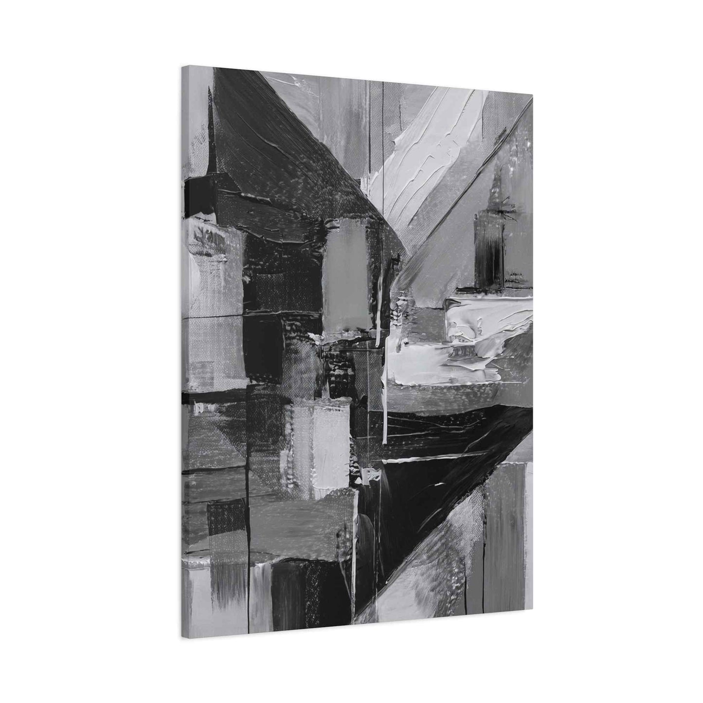 Black Abstract Painting Print Canvas 20x24,20x30,24x30, 24x32,24x36,30x40, 32x48,36x48,40x60 Pine-Wood Inner Frame ABS-18