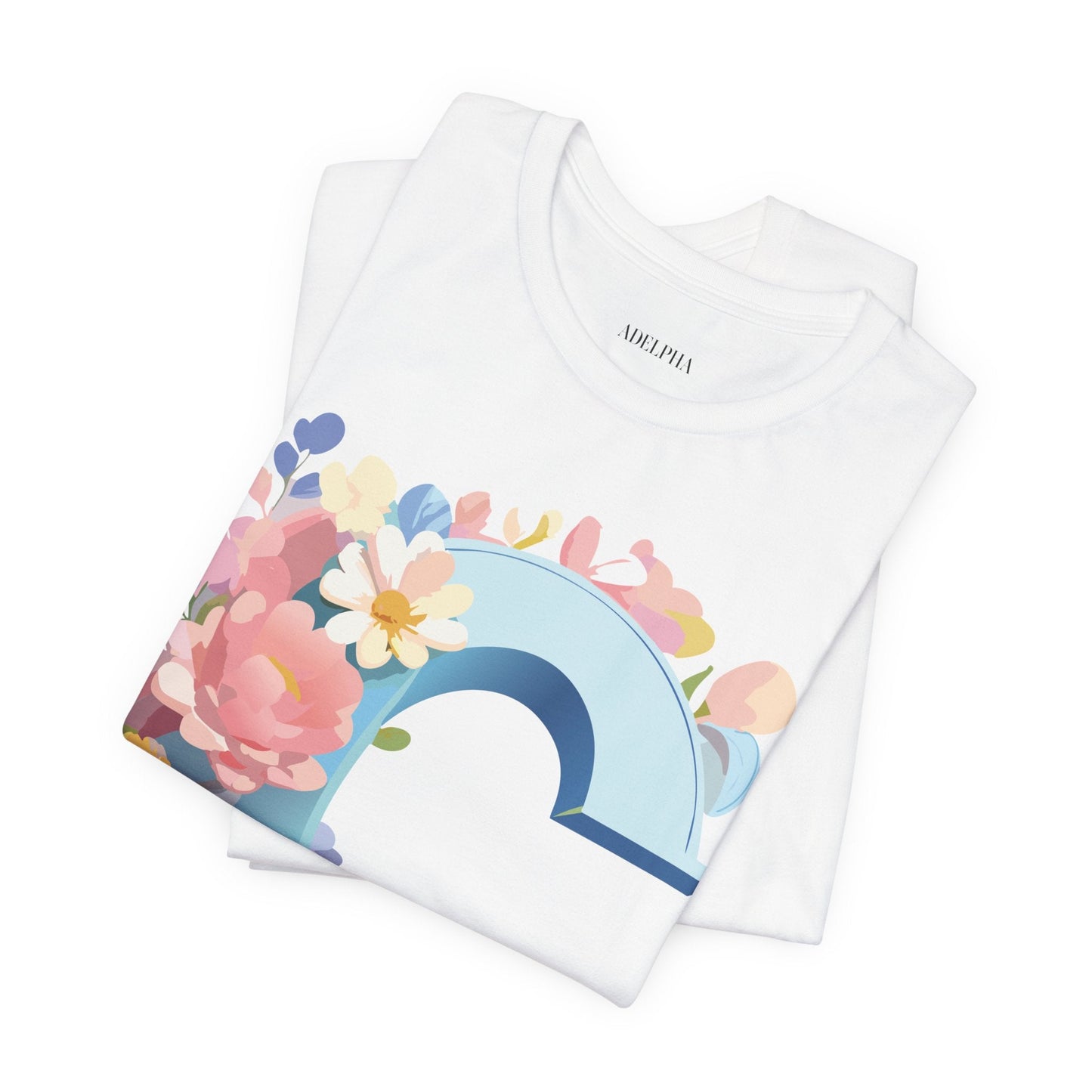 Letter C Shirt Graphic Tee Unisex Short Sleeve Vintage Art Adelpha Premium Quality
