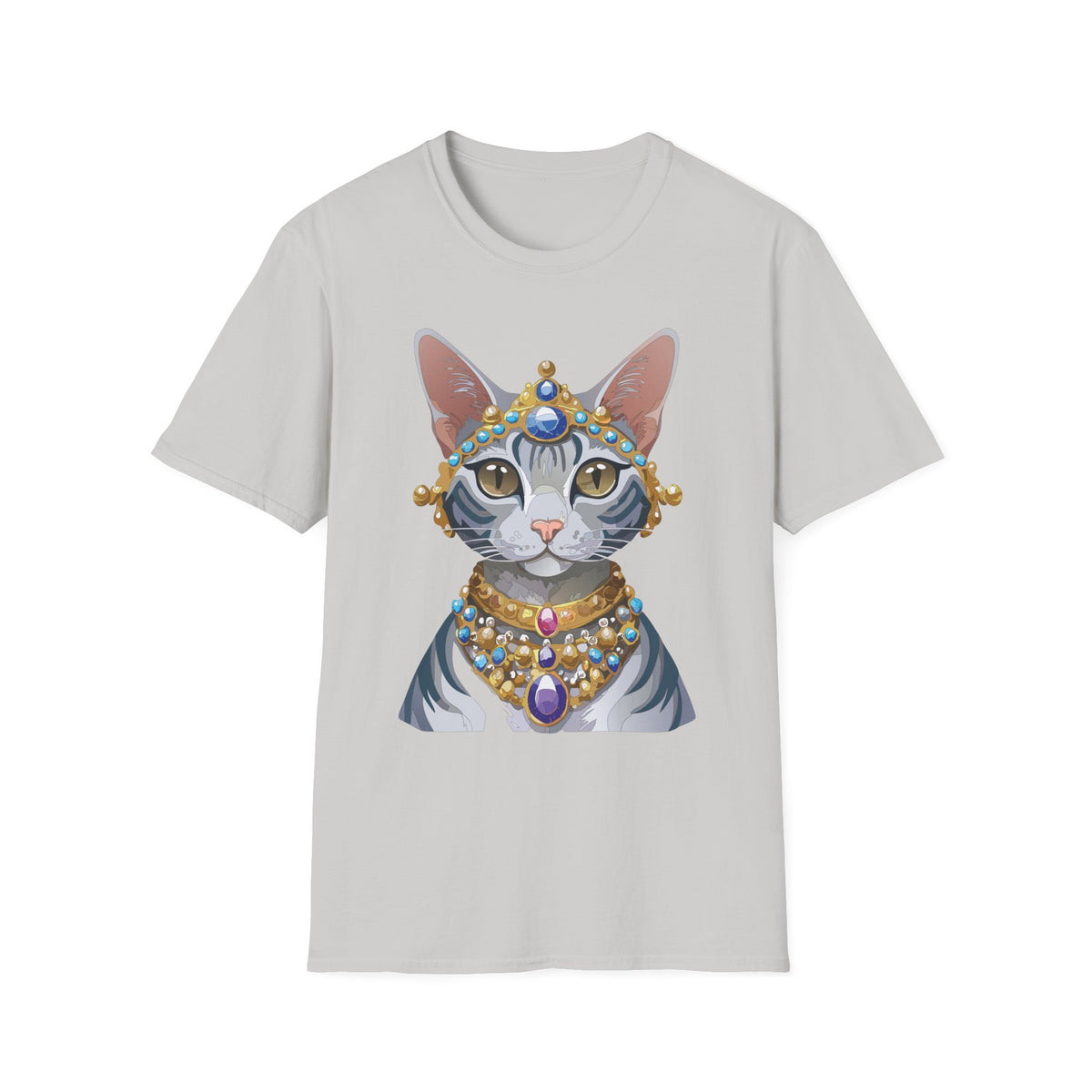 Regal Jewel-Studded Cat Tee | Cat T-Shirt