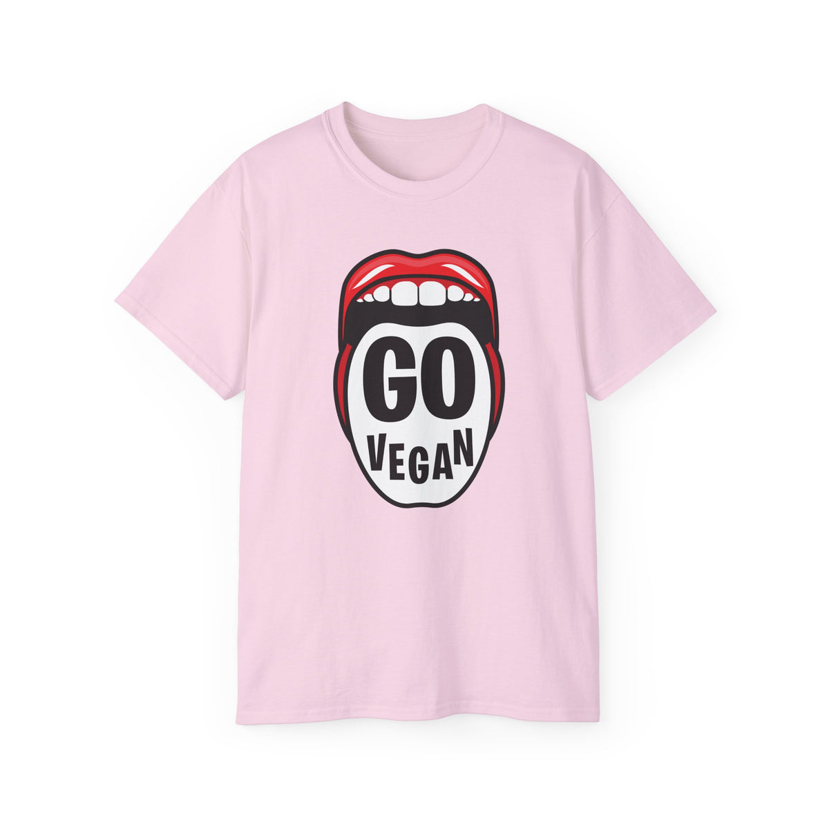 Go Vegan mouth graphic Tee | Vegan advocacy shirt