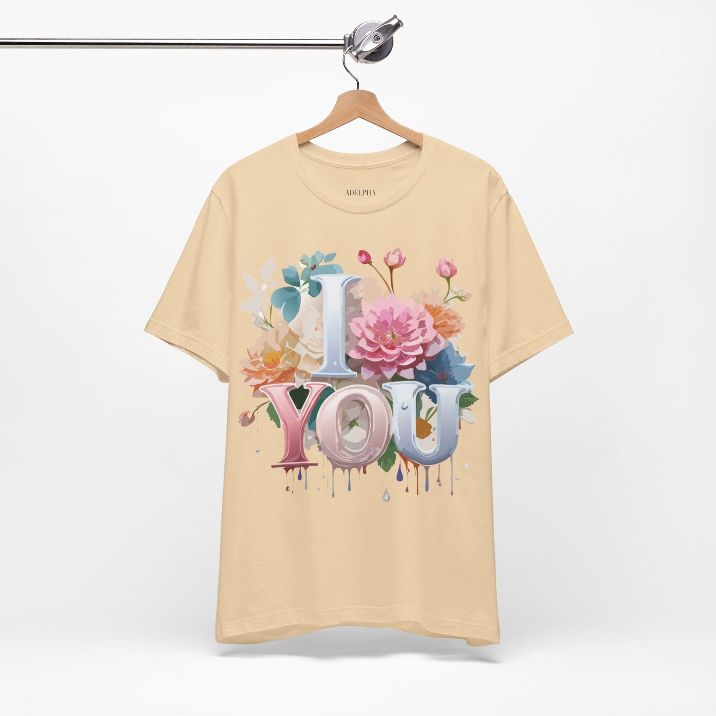 Valentine Day Graphic Unisex 100 Cotton Vintage Artwork with Love and Flower Design Tee 8