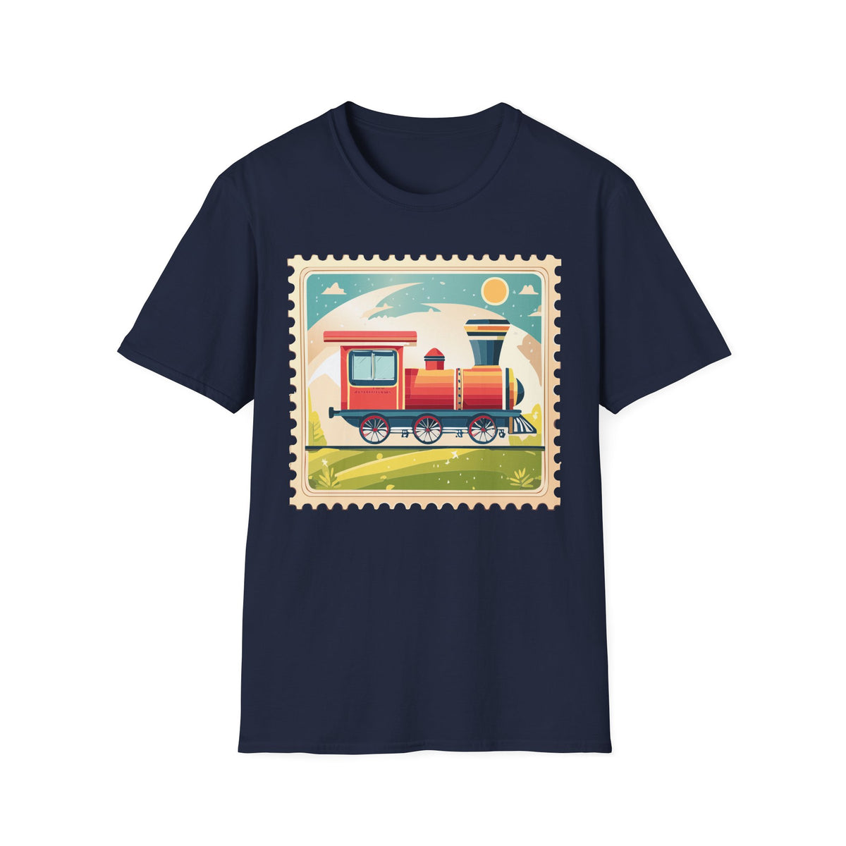 Vintage Steam Train T-Shirt | Retro Locomotive Graphic Tee Unisex 100 Cotton Gildan T-Shirt