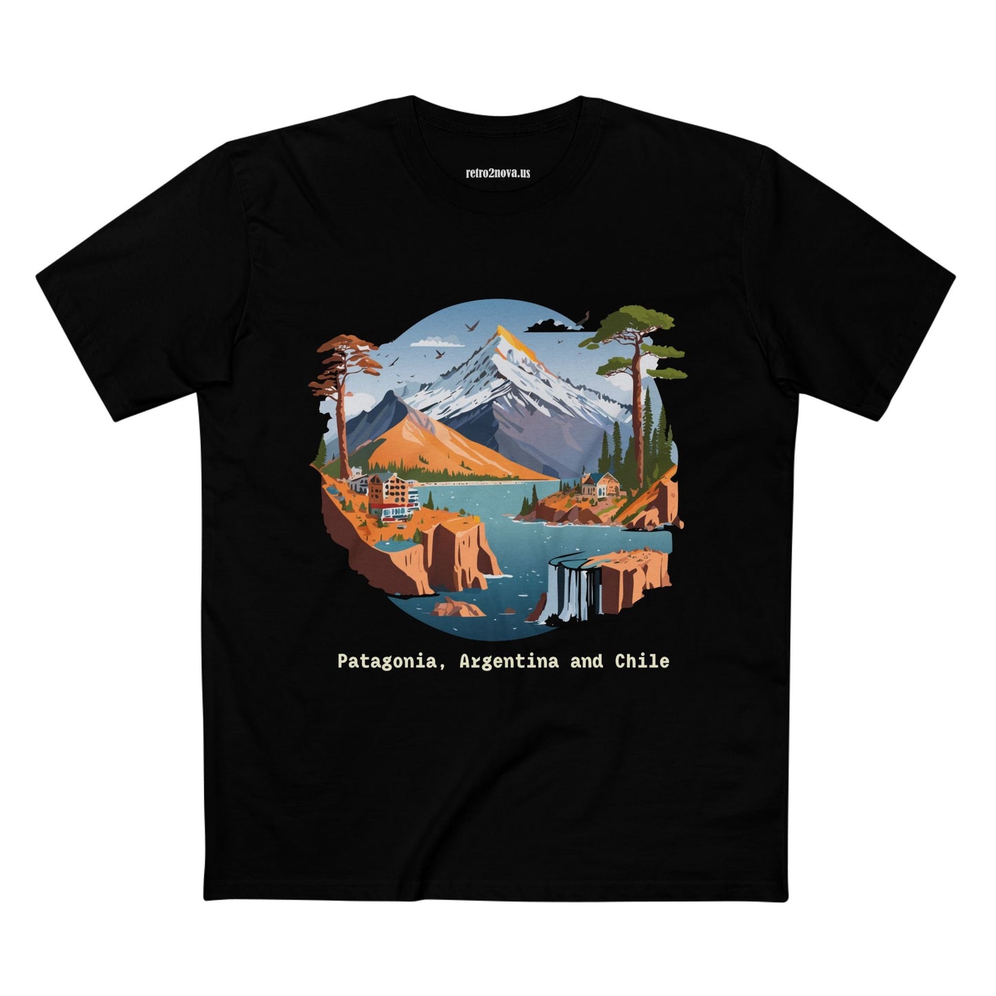 Travel Shirt Unisex Premium Cotton Tee With Original Art Design Retro2Nova TT69 Edition