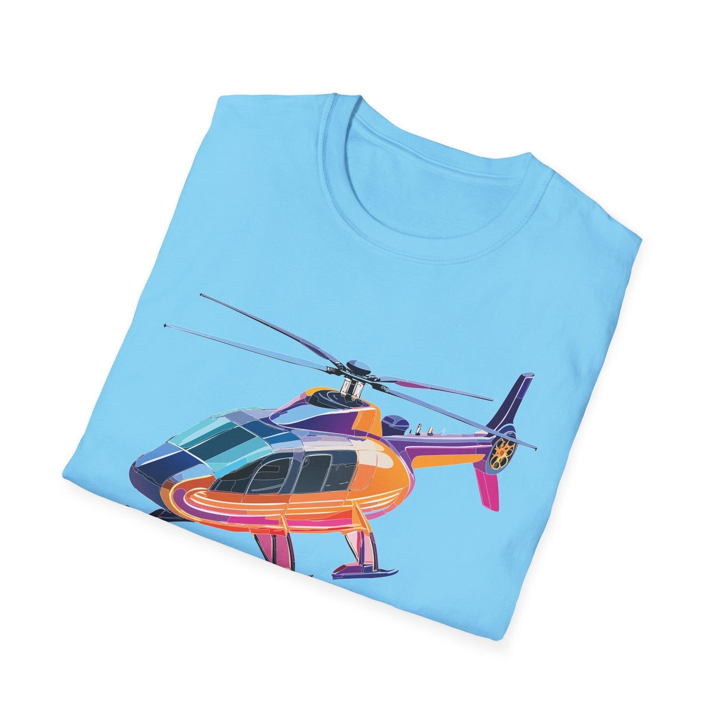 Chopper Helicopter Shirt Unisex Tee Gildan Softstyle 64000 Lightweight 100 Percent Cotton