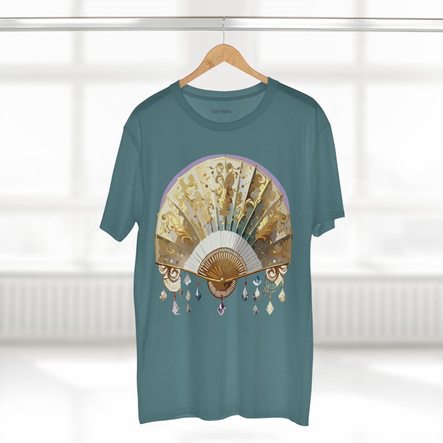 Antique Fan Graphic Design T-Shirt Unisex 100 Cotton Floral Carnival Artwork Tee 28