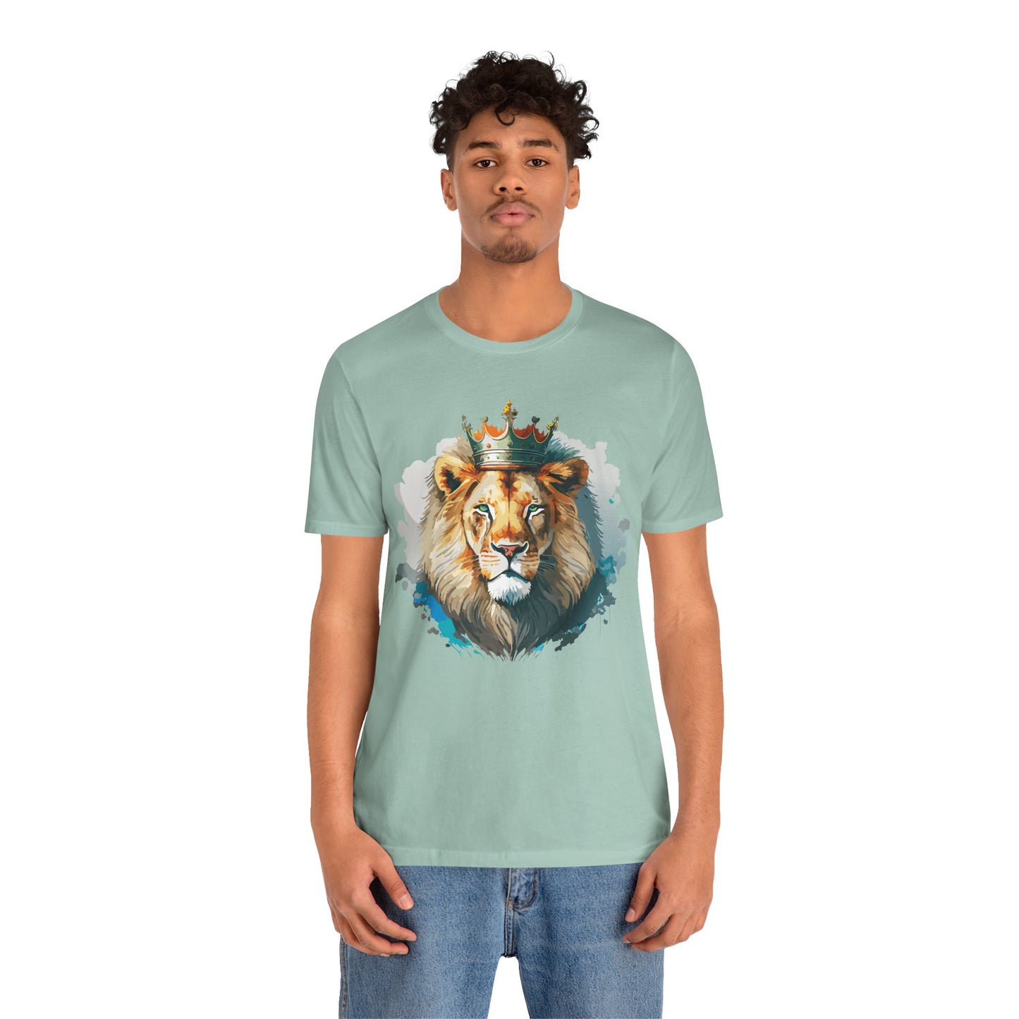 Lion Shirt, Animal Shirt, T-Shirt with Lion, Art Design Tee, Animal Tees, Safari T-Shirt, Crown Tee 13