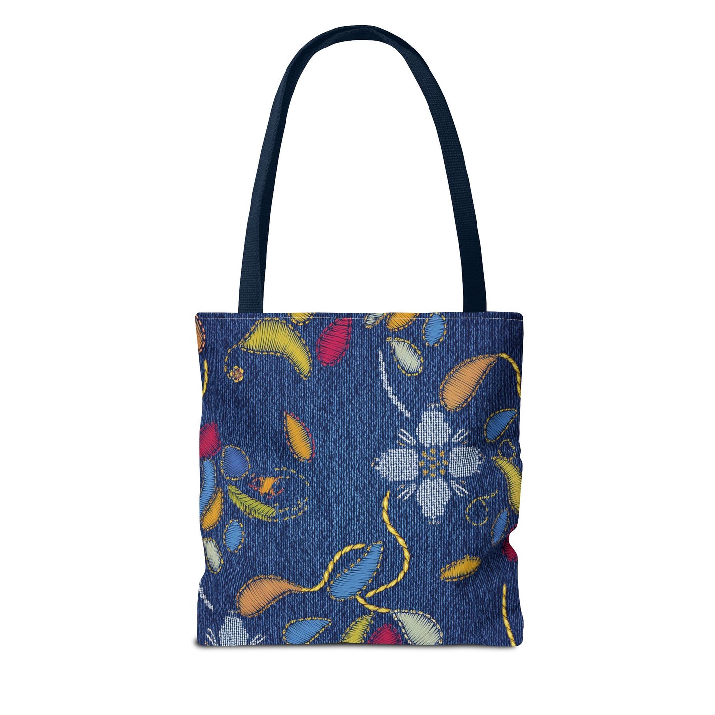Denim Fabric Imitation Print Unisex Canvas Bag Poly Spun 3 Sizes Tote Bag 155