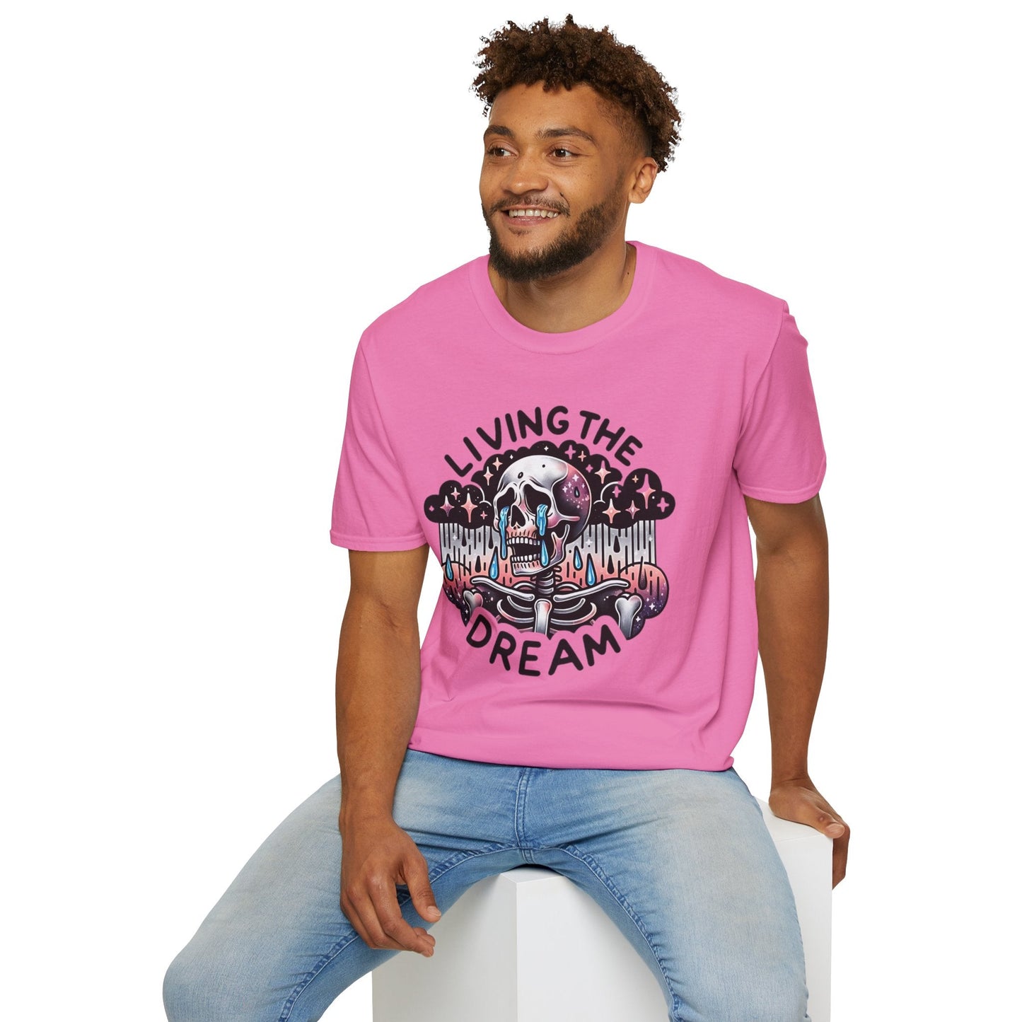 Unisex Skull Shirt Skeleton Design Gildan Softstyle 64000 Short Sleeve T Shirt For Everyday Comfort