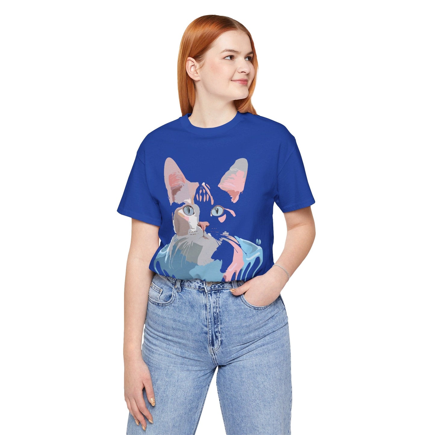 Cat Graphic T Shirt Unisex Short Sleeve Tee Vintage Inspired Artwork Adelpha