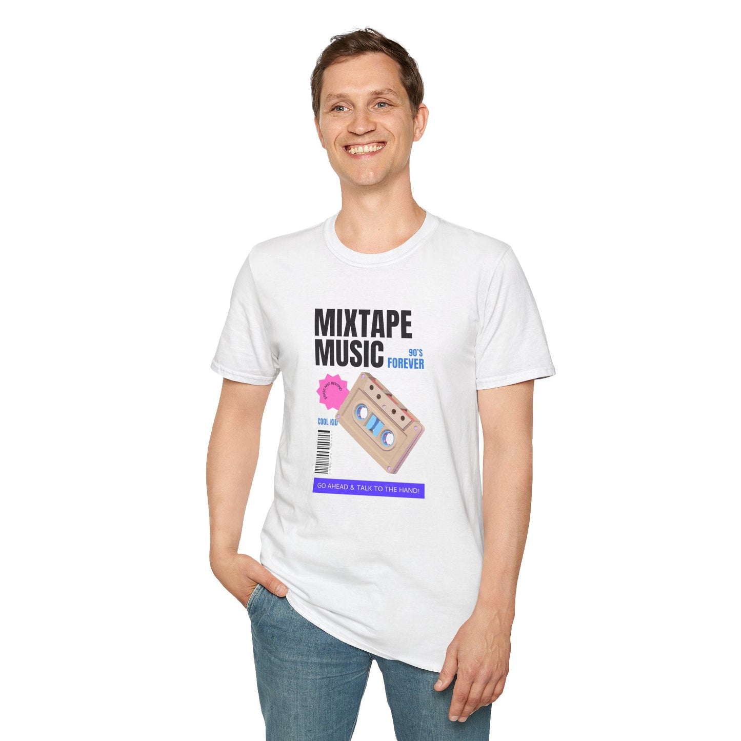Mixtape Music Vintage Cassette T-Shirt Unisex Cotton Retro Audio Graphic Tee