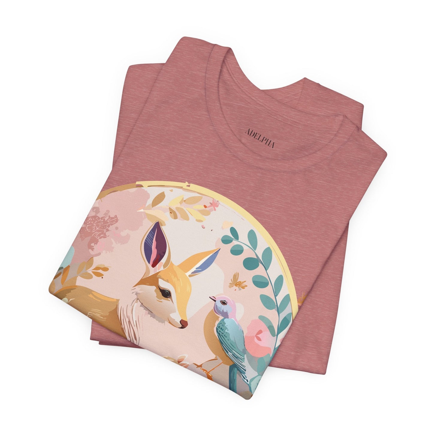 Adelpha Medallion Graphic T Shirt Unisex Short Sleeve Vintage Inspired Art Design Tee