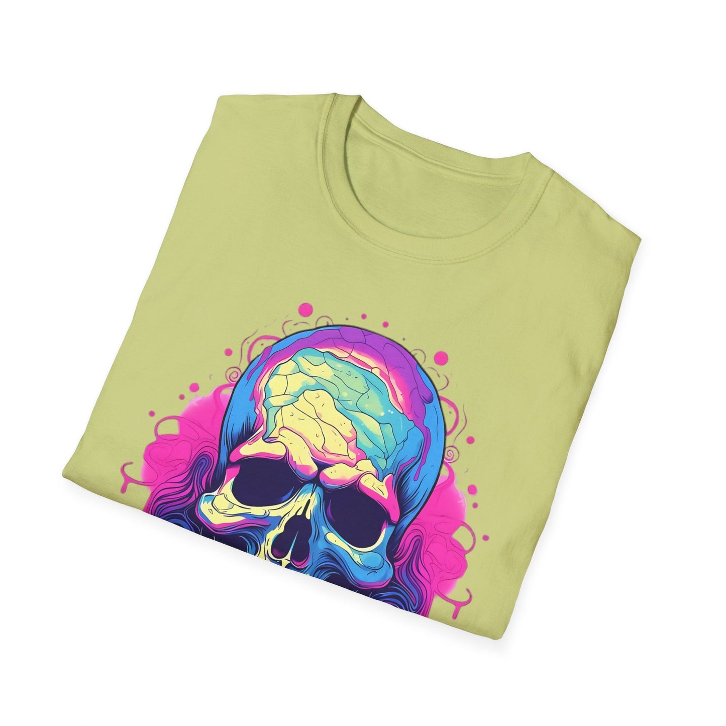 Skull Tee Shirt Unisex Skeleton Design Gildan Softstyle 64000 Ring Spun Cotton Tee