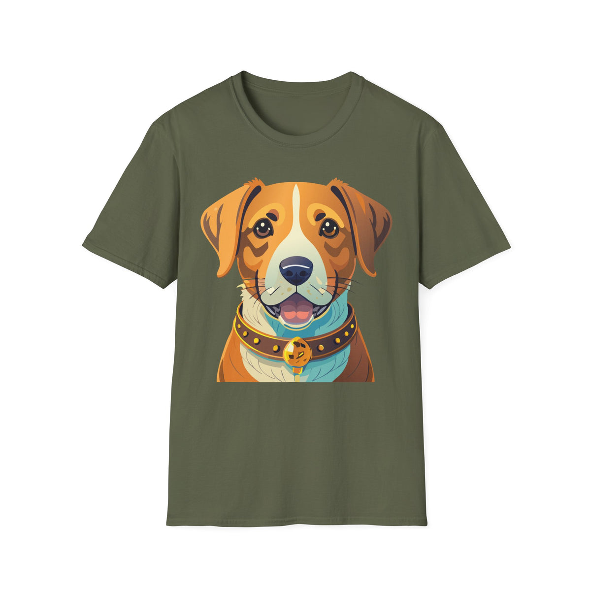 Happy Brown Dog Face T-Shirt | Cute Pet Portrait Tee