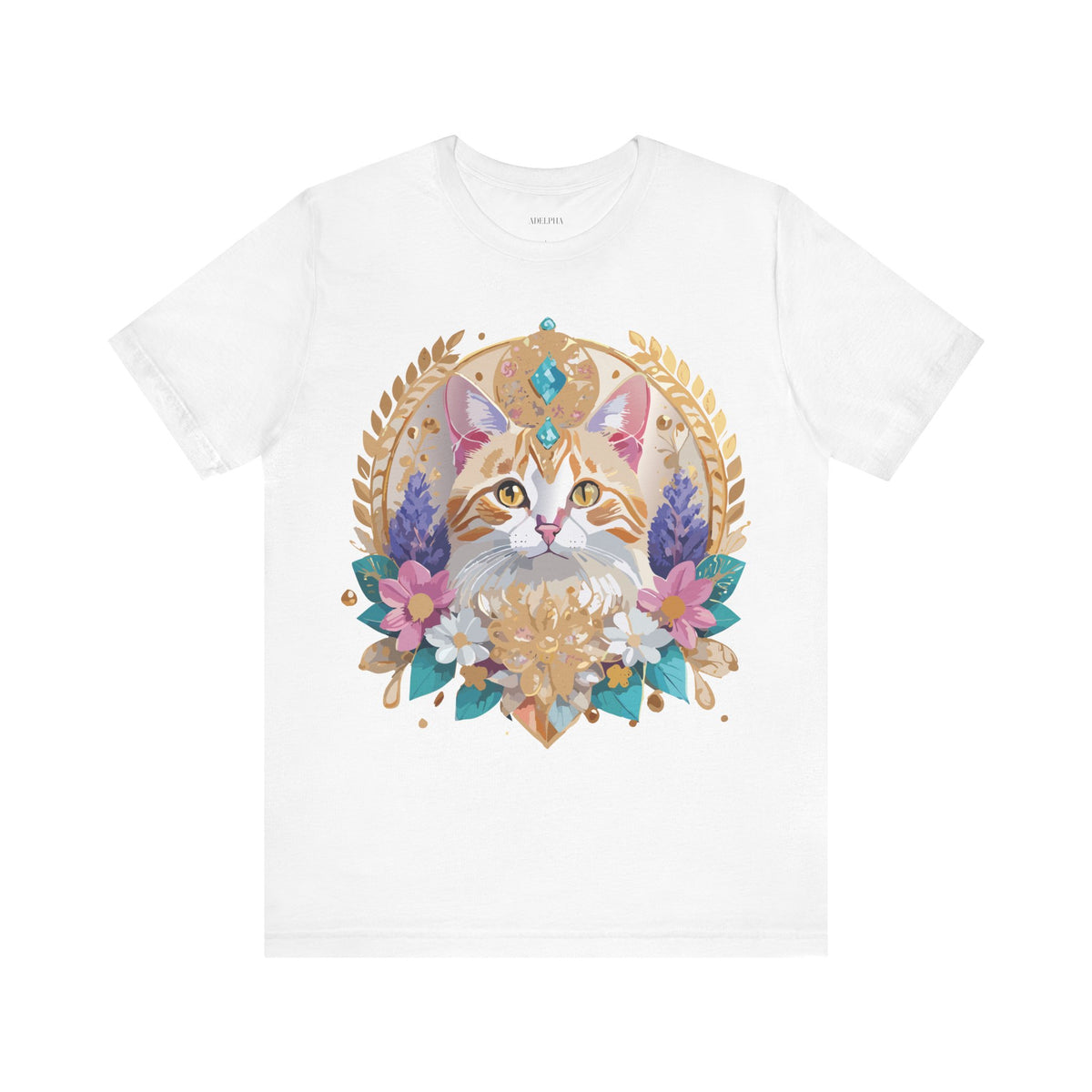 Medallion Graphic Unisex Cotton Bella+Canvas Tee with Art Design d40