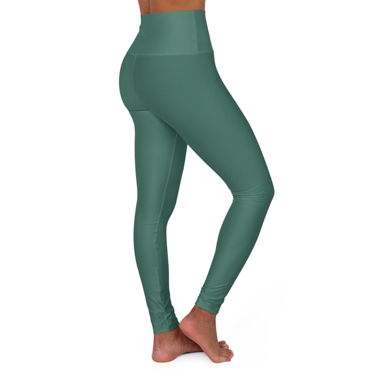 Deep Teal Color High-Waist Yoga Leggings Women's Seamless Poly-Span Stretchy Pants XS-2XL