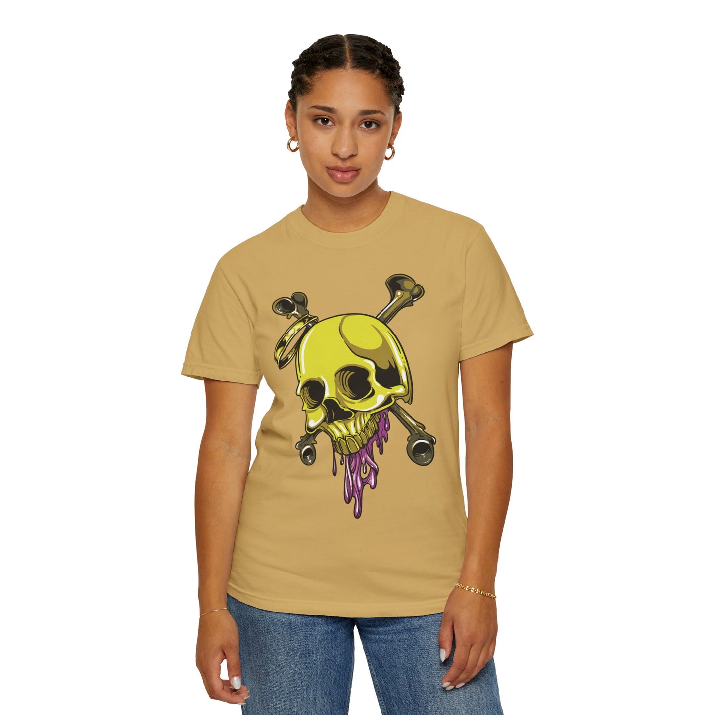 Unisex Cotton Tee Shirt with Skull