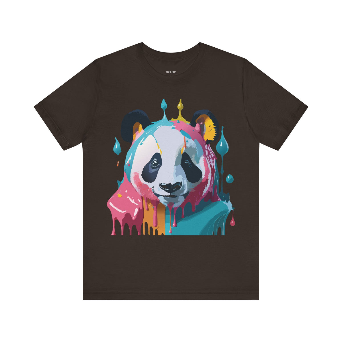 Panda Graphic Unisex Cotton Bella+Canvas Tee with Art Animal Design e52