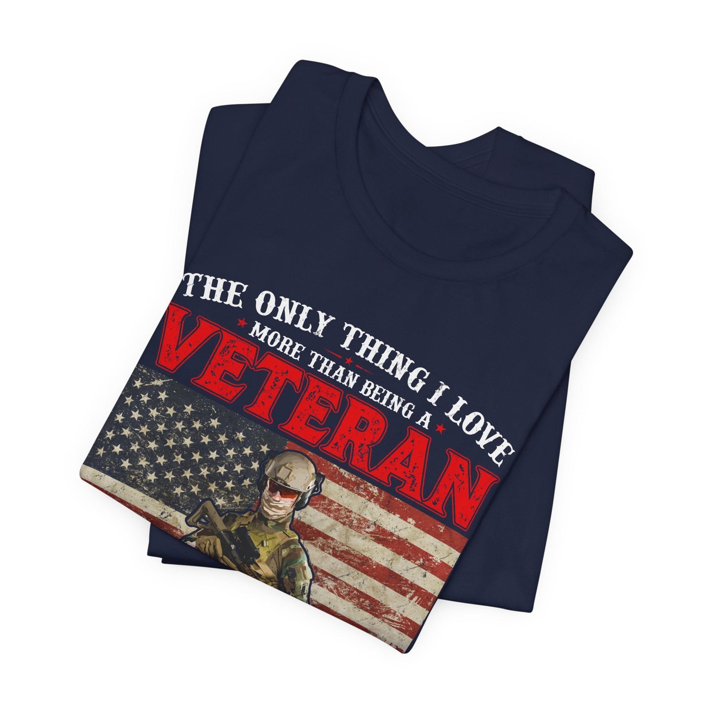 Army Veteran Patriotic Graphic Design Unisex Cotton T-Shirt v30