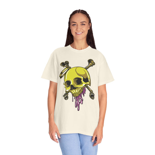 Unisex-T-Shirt aus Baumwolle mit Totenkopf