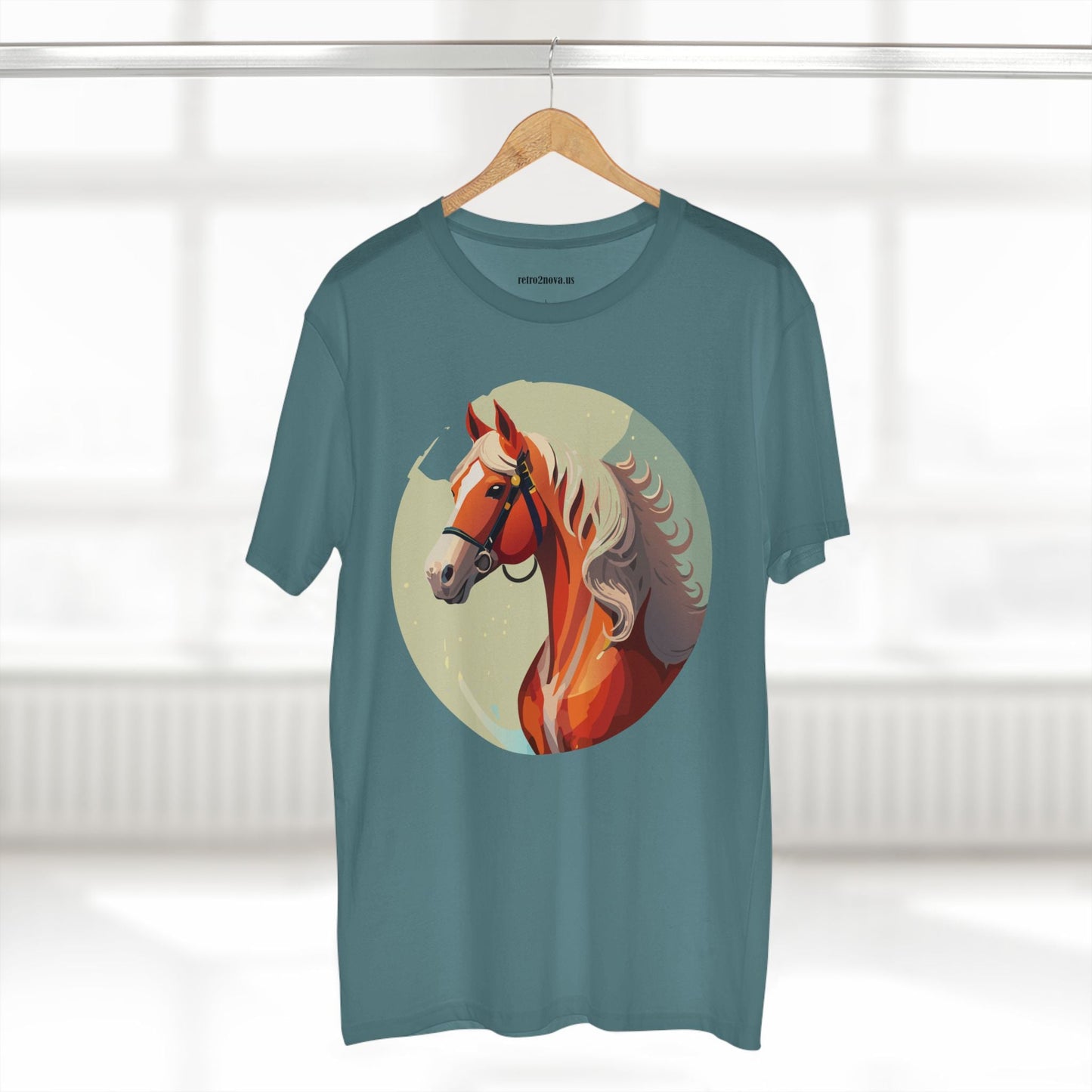 Unisex Premium Cotton Staple Tee With Original Horse Shirt Art Design For Animal Lovers Breathable Comfort Retro2Nova