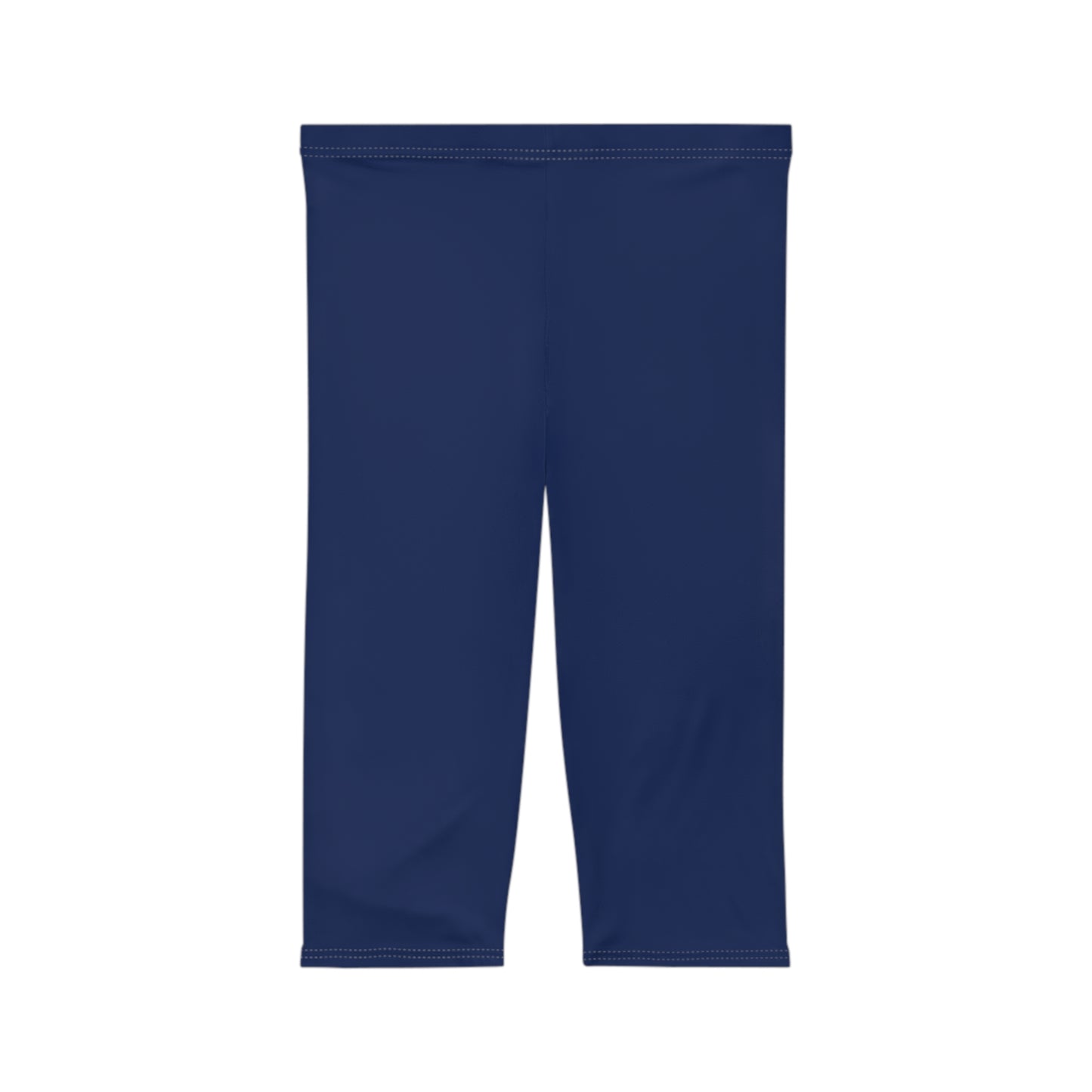 Twilight Indigo Blue Color Women's Brushed Suede Poly Span Casual Capri Leggings XS-2XL