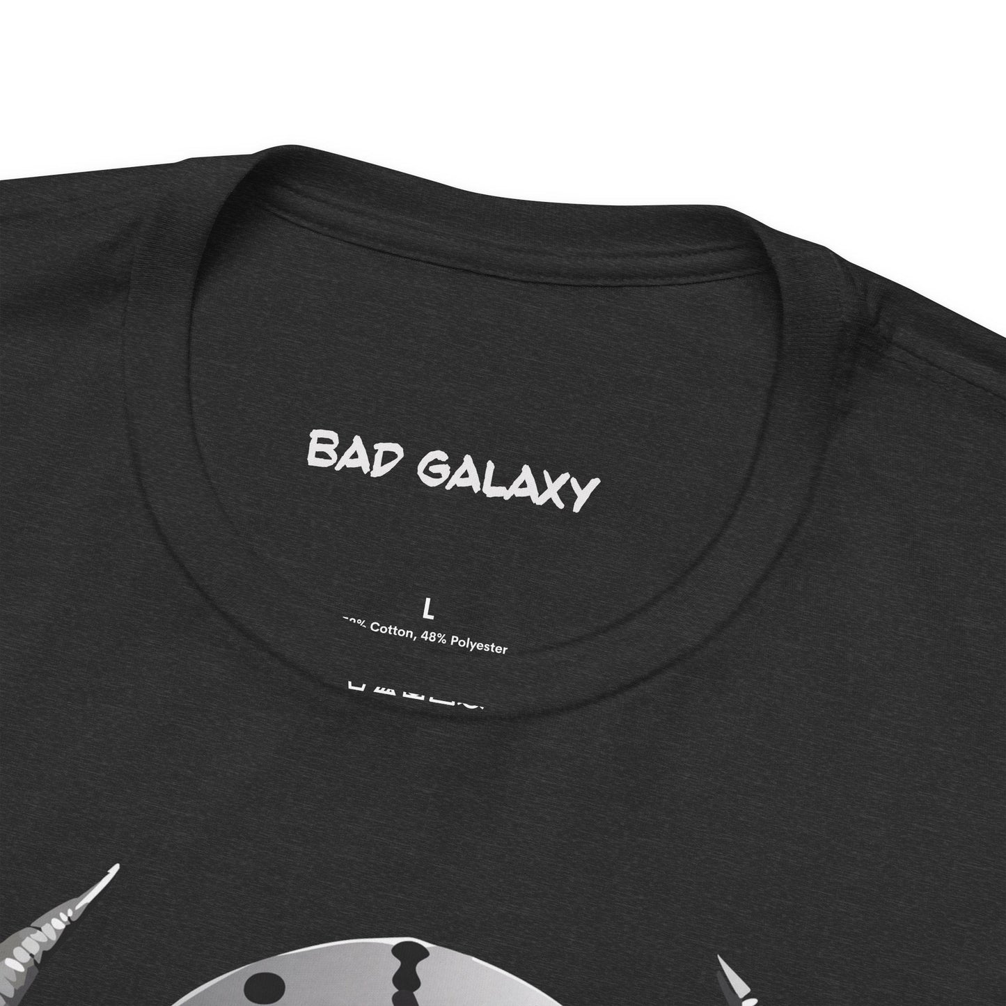 Alien Tee Shirt From Bad Galaxy 100 Percent Cotton Eco Friendly Ink Printed In USA